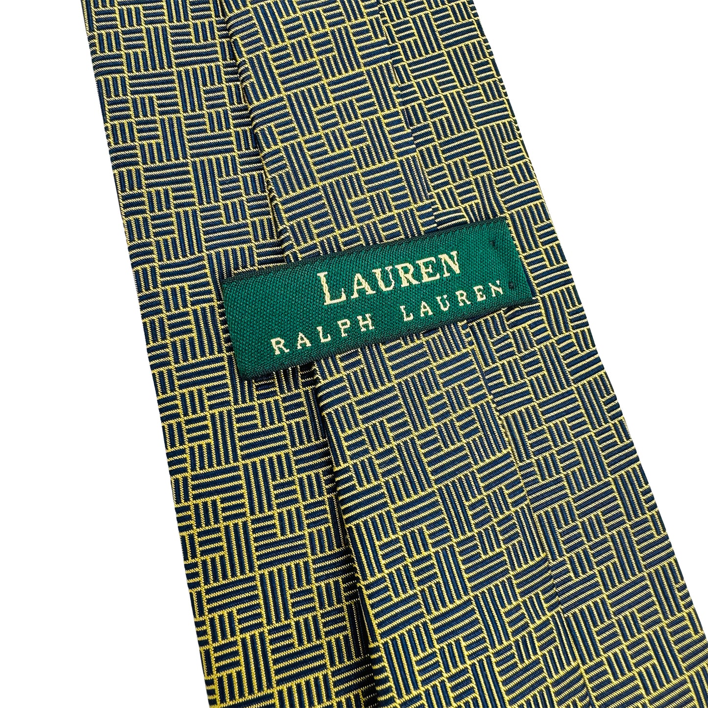 Lauren Ralph Lauren Gold 'Geometric Pattern' Tie (Size Regular)