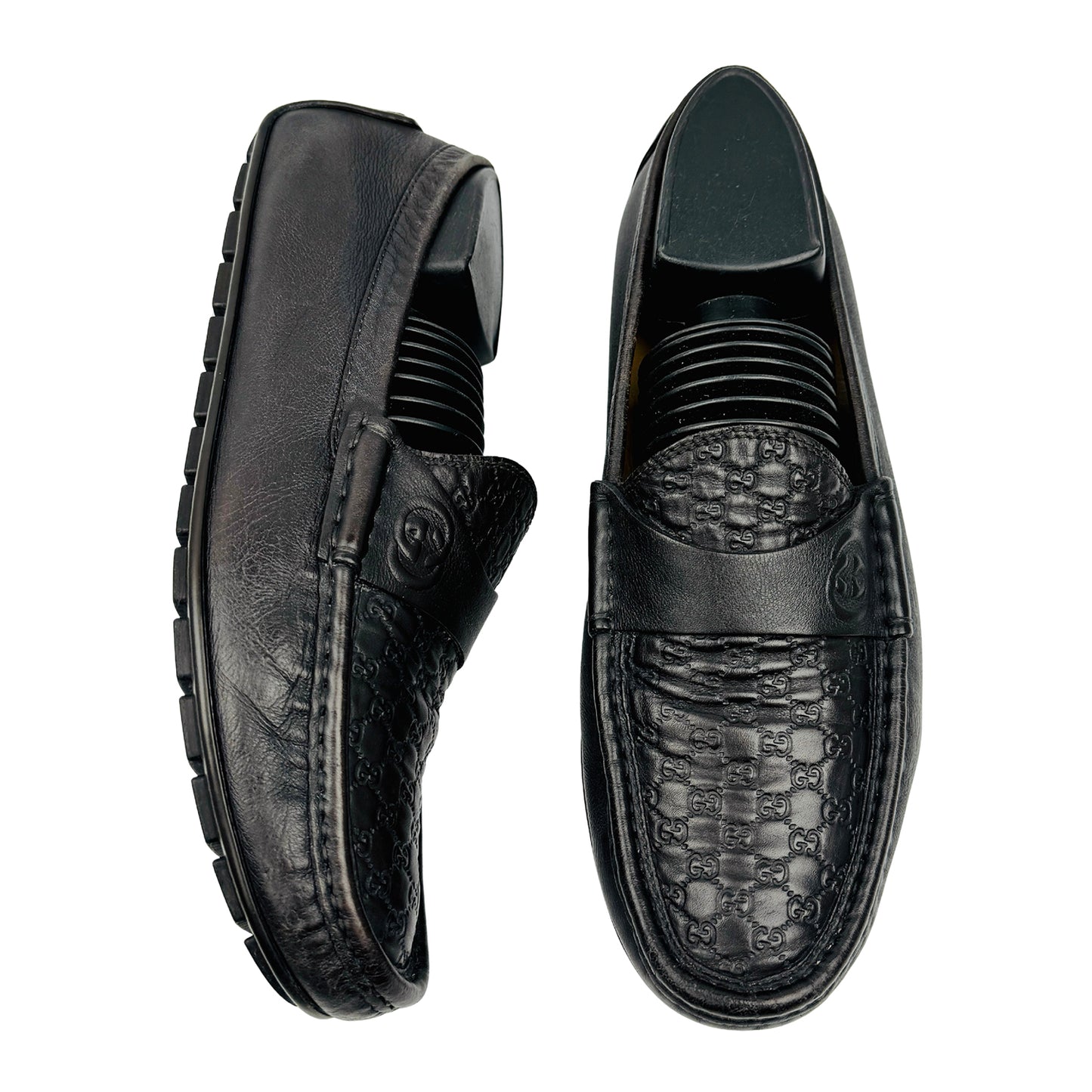 Gucci Black Leather Loafers (Size 39) - 322929