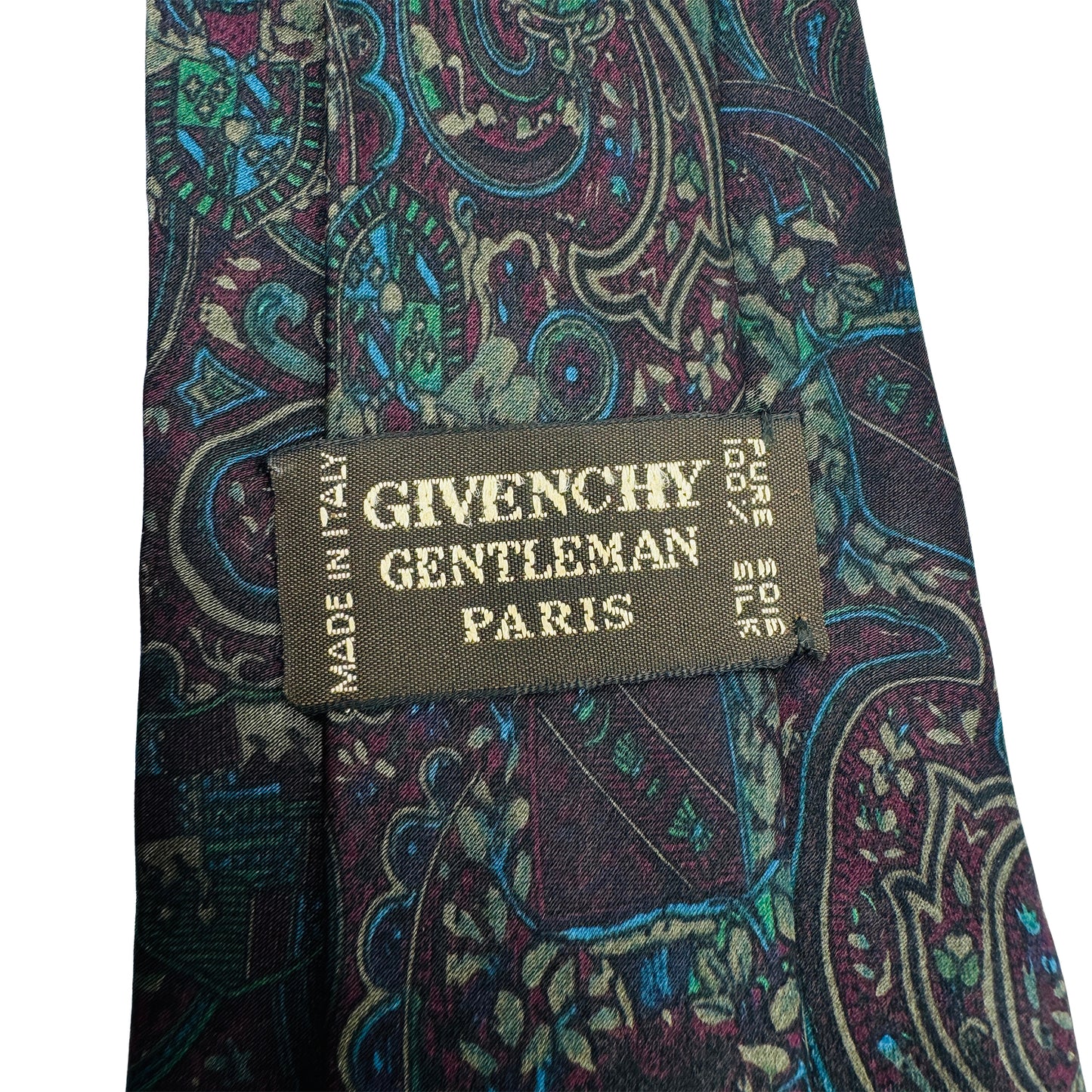 Givenchy Dark Purple 'Paisley & Ornamental Pattern' Tie (Size Regular)