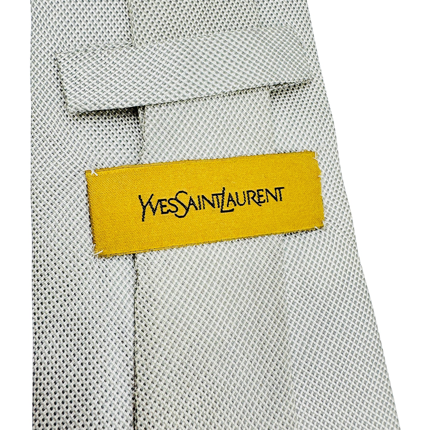 Yves Saint Laurent Off-White 'Micro Pattern' Tie (Size Regular)