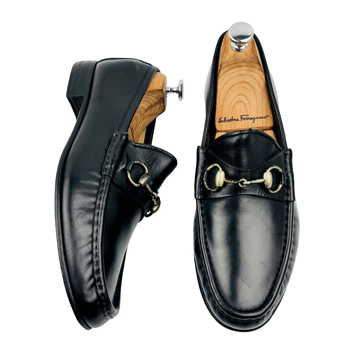 Gucci Black Leather Horsebit Italian Loafers (Size 41)