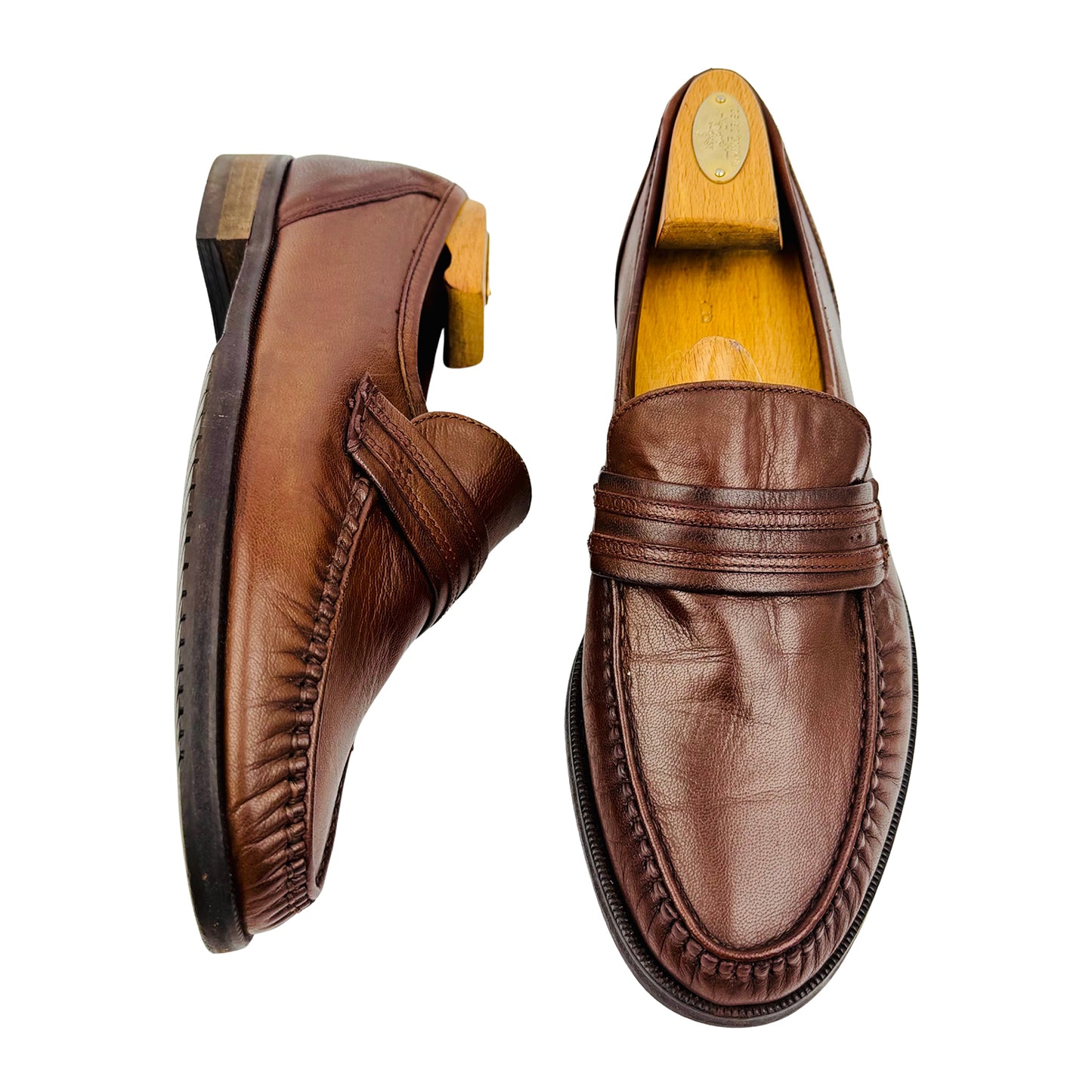 Bally Men's Brown Leather Loafers (Size 42.5)