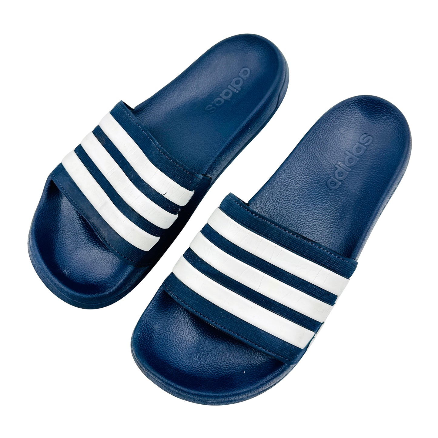 Adidas Men's Adilette 'Navy White' Slides (Size 43) - AQ1703