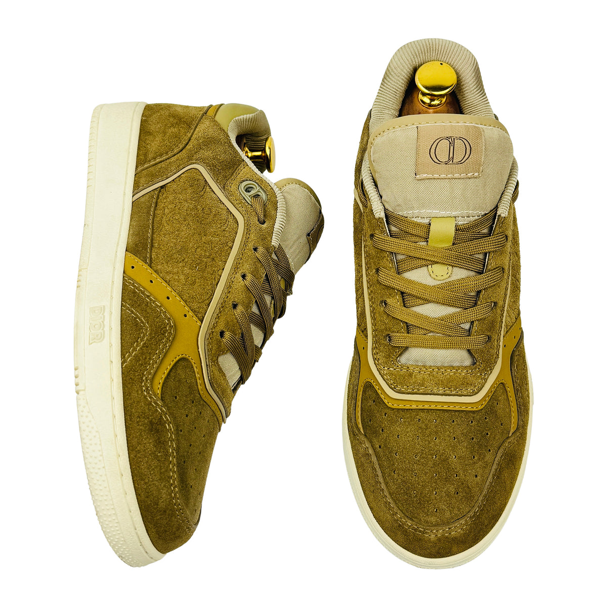 Christian Dior B27 Uptown Khaki Suede Sneakers (Size 41)