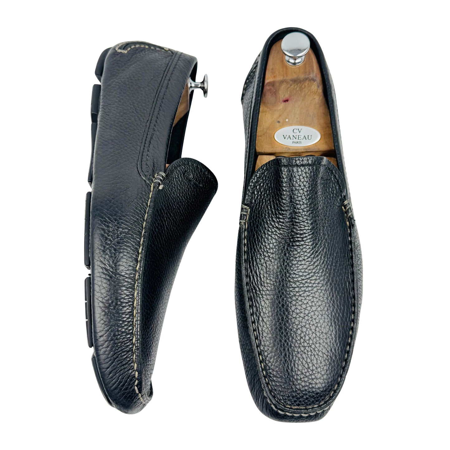 Salvatore Ferragamo Pebbled Leather Italian Loafers (Size 44.5)