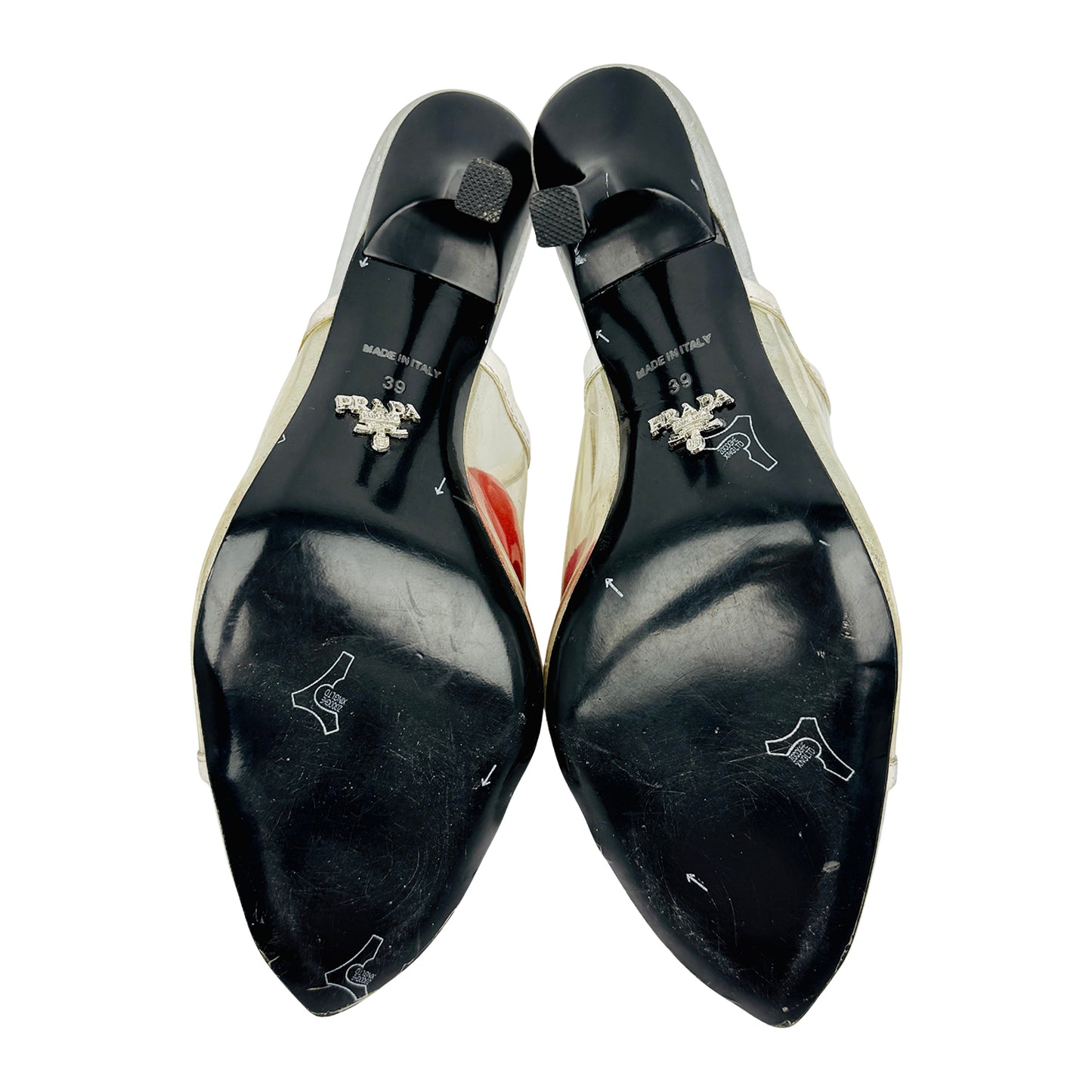 Prada Women's Silver High Mule Heels (Size 39)