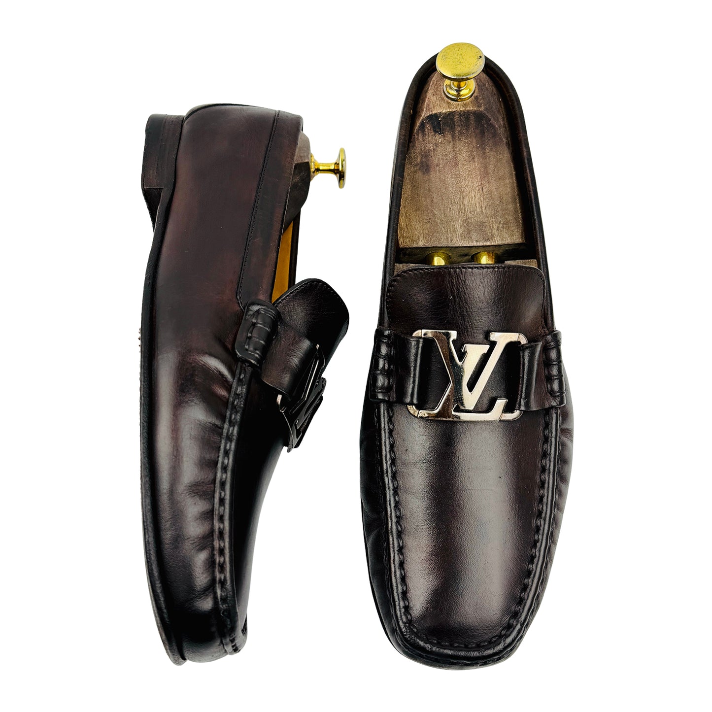 Louis Vuitton Monte Carlo Dark Brown Leather Loafers (Size 41)