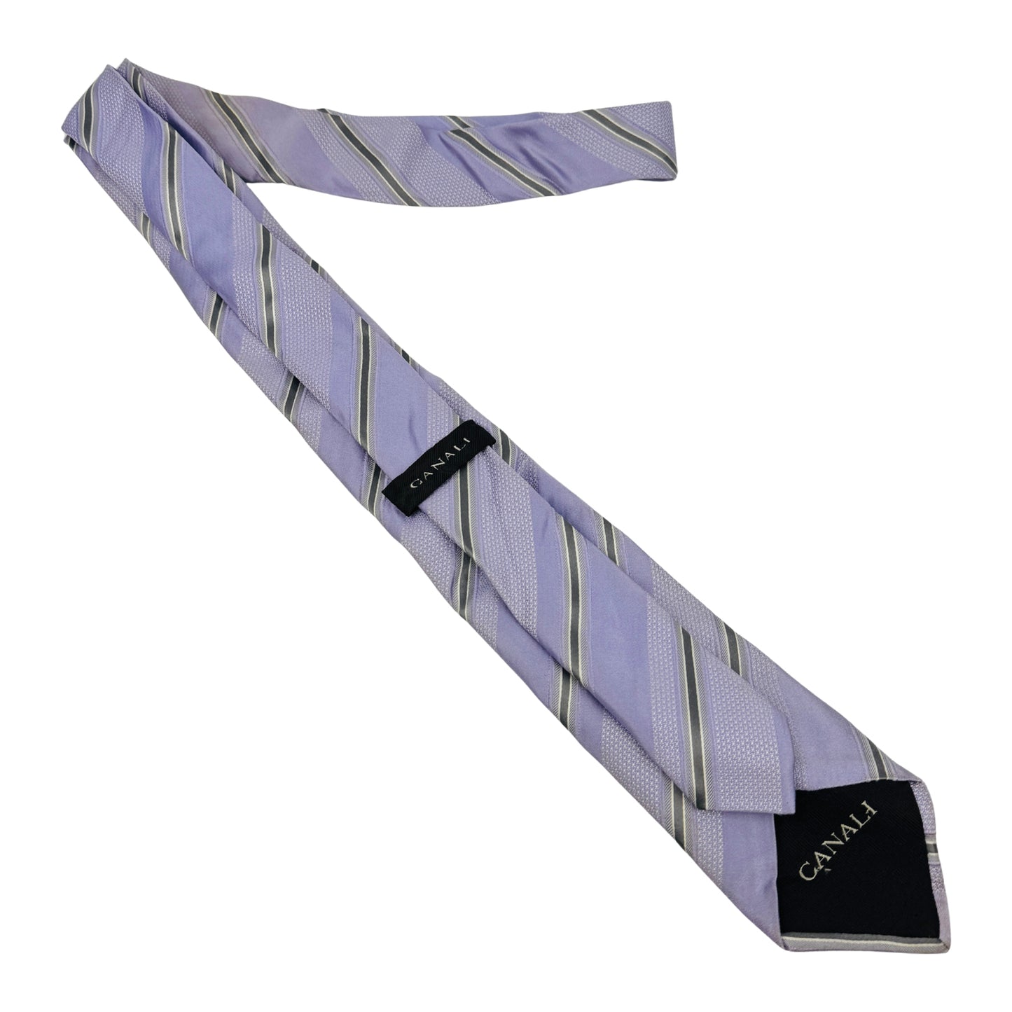 Canali Light Purple 'Diagonal Stripes' Tie (Size Regular)