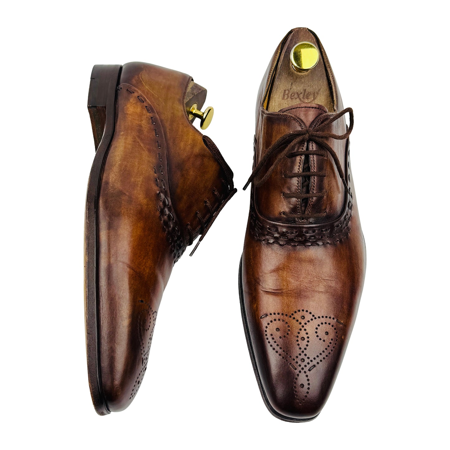 Magnanni Brown Leather Spanish Oxfords (Size 42)