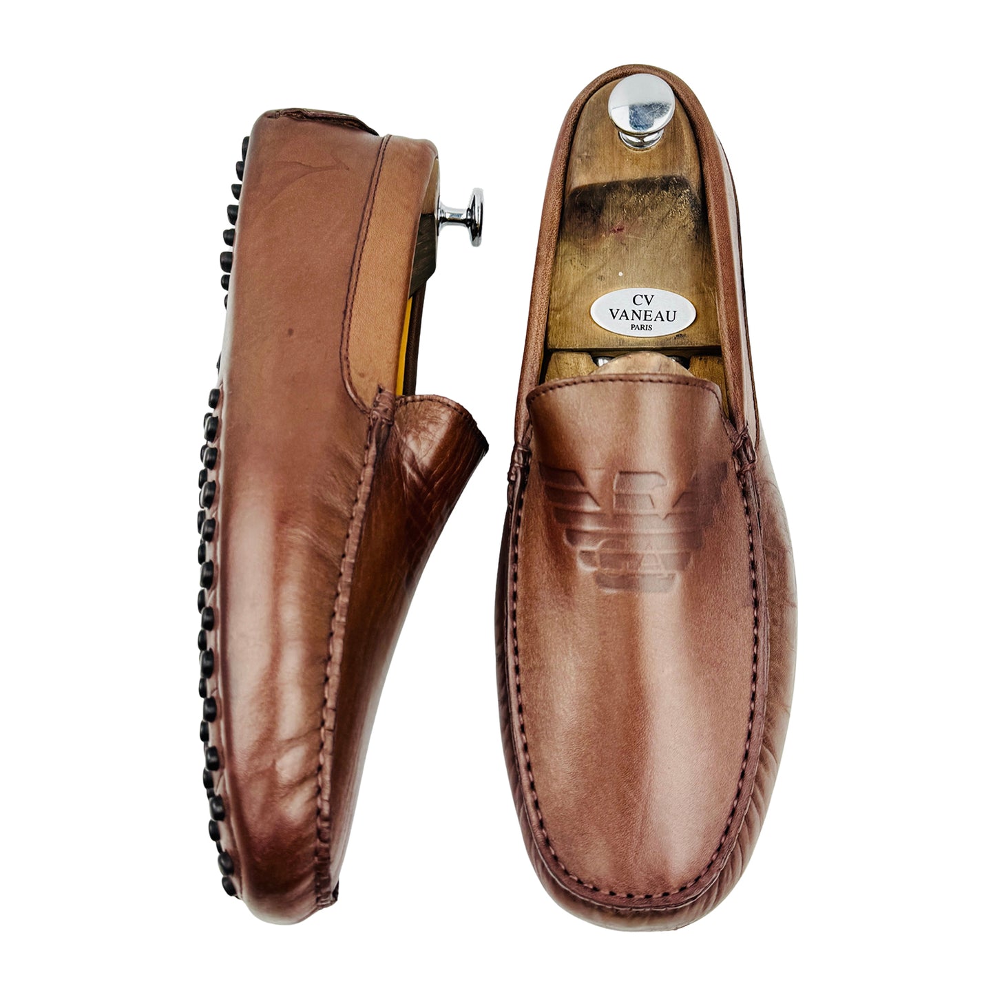 Emporio Armani Men's Brown Loafers (Size 44)