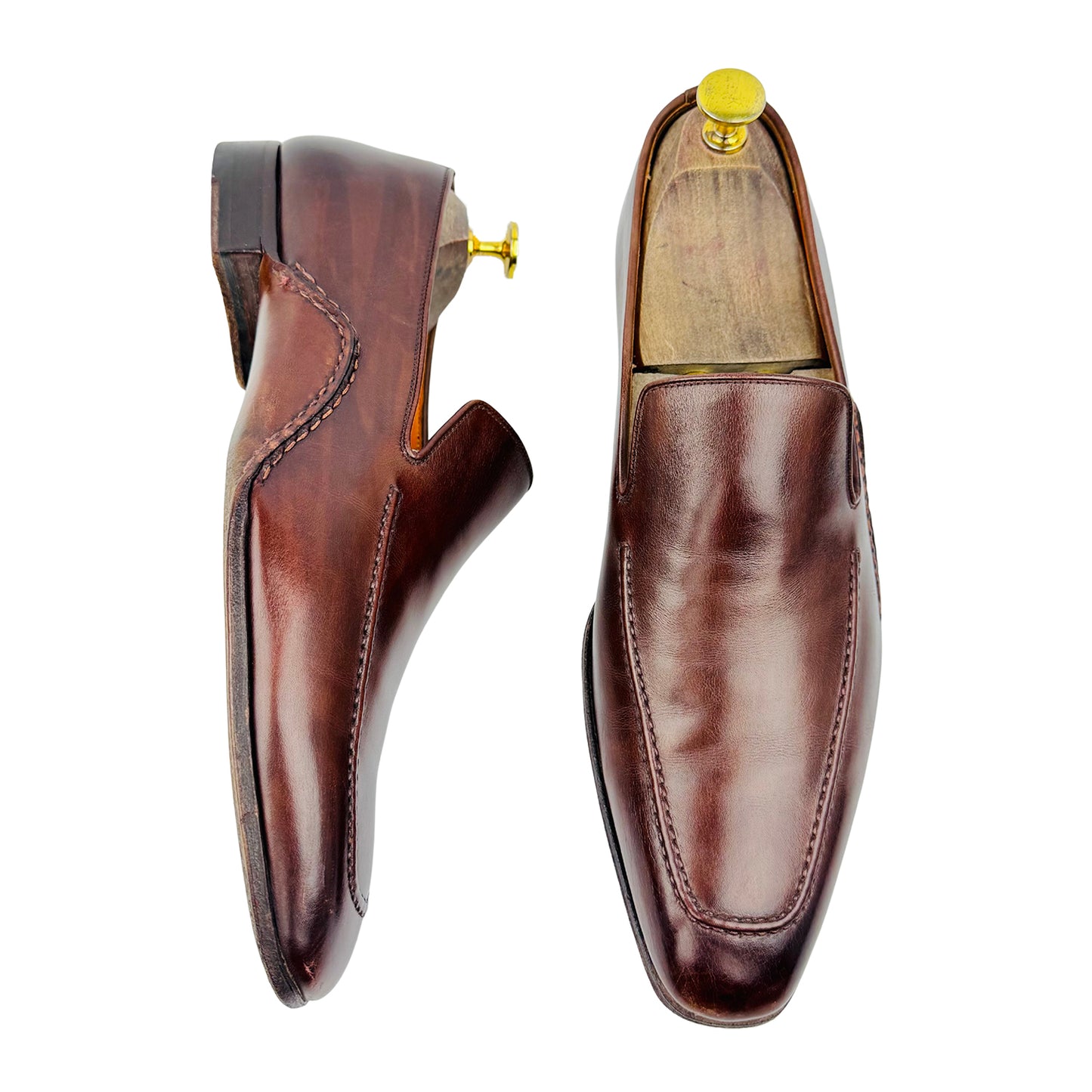 Magnanni Men's Brown Leather Loafers (Size 41/41.5)