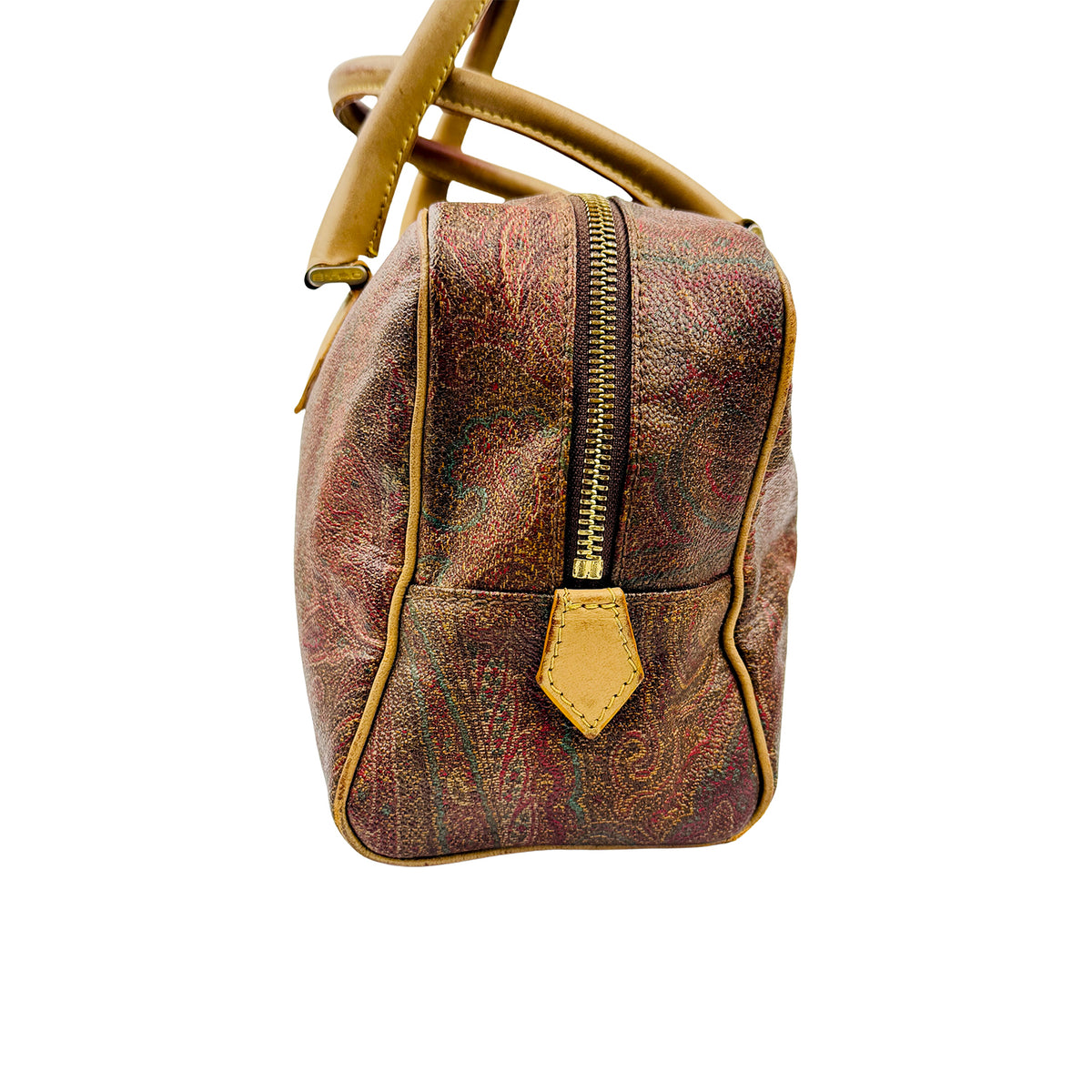 Etro Milano Paisley Pattern Coated Canvas Boston Bag - 1950-9906