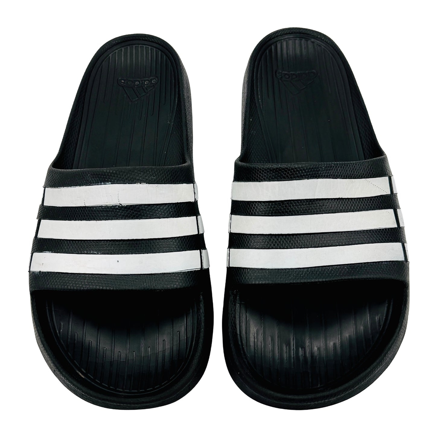 Adidas Men's Duramo Core Black Slides (Size 43)
