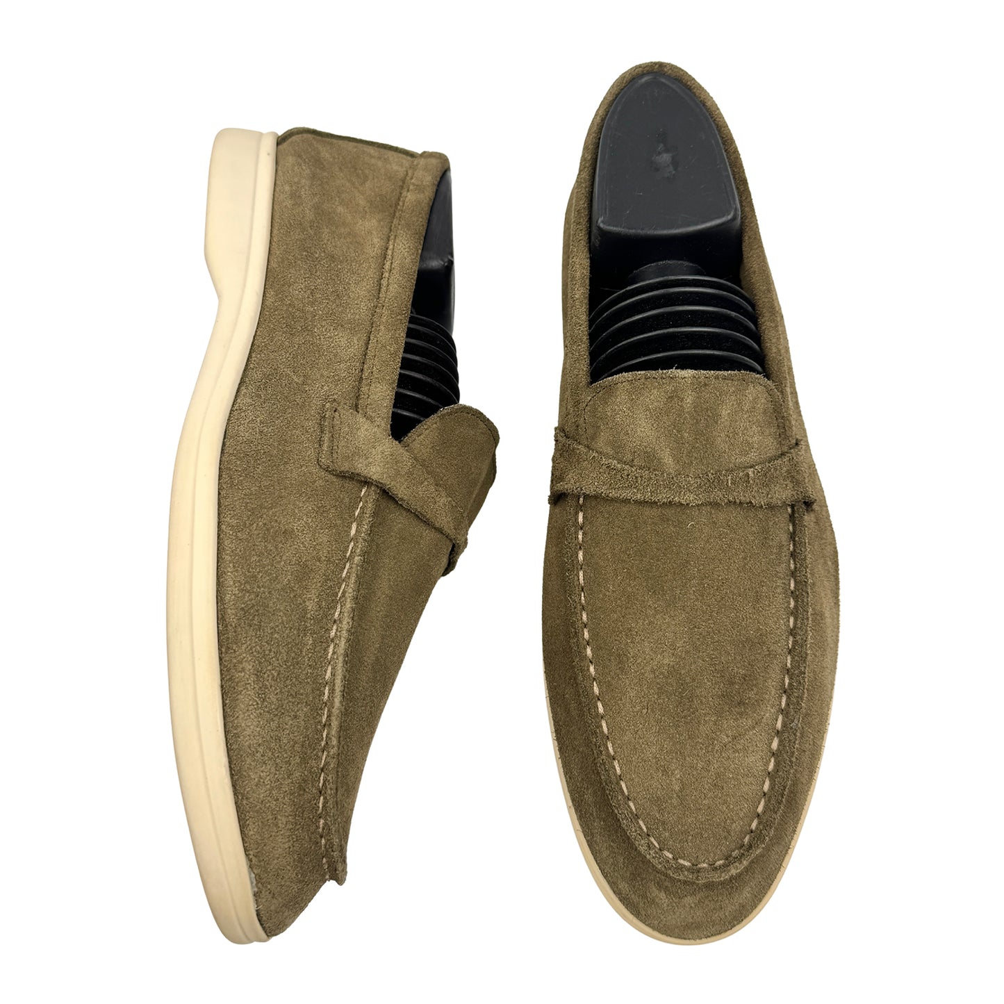 Loro Piana Summer Walk Khaki Loafers (Size 40) - H18068