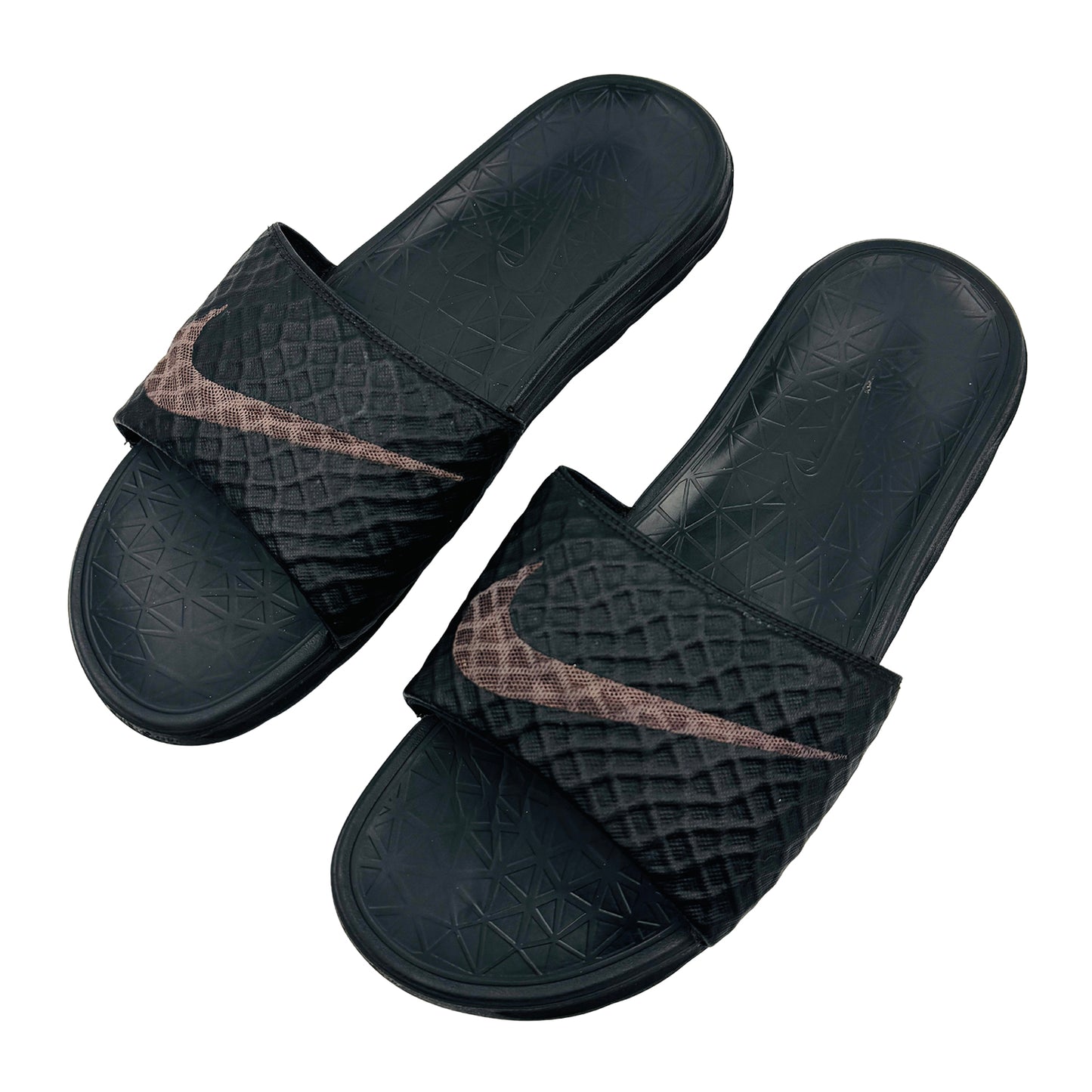 Nike Benassi Solarsoft Black Slides (Size 46)