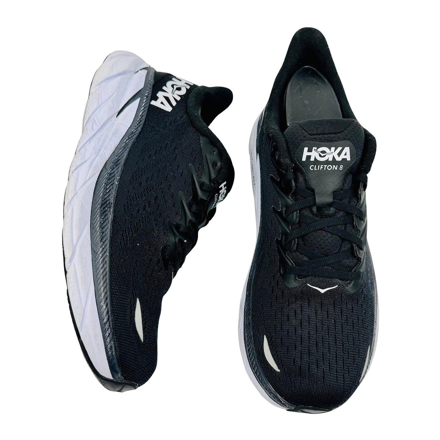 Hoka One One Clifton 8 Shoes (Size 40/40.5) - 1119394 BWHT