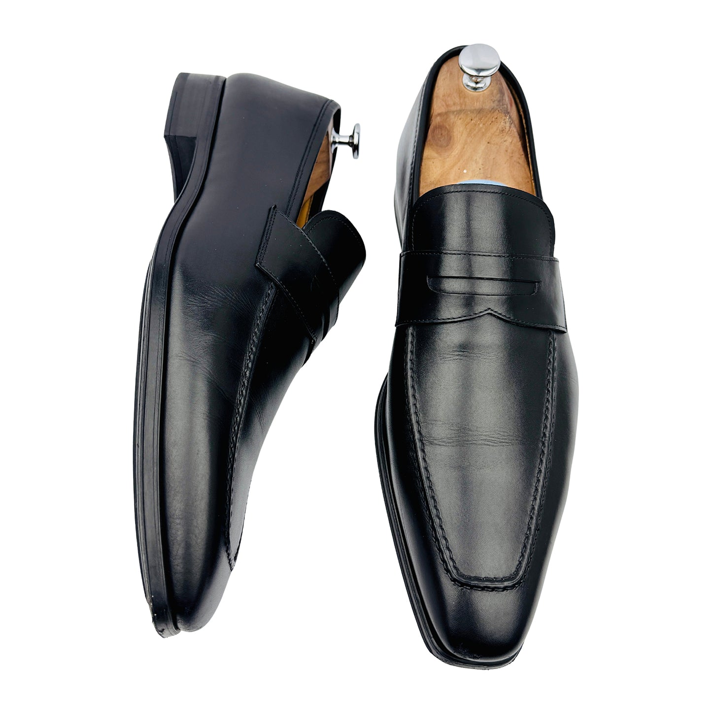 Magnanni Men's Maine Black Loafers (Size 46/46.5) - 15447