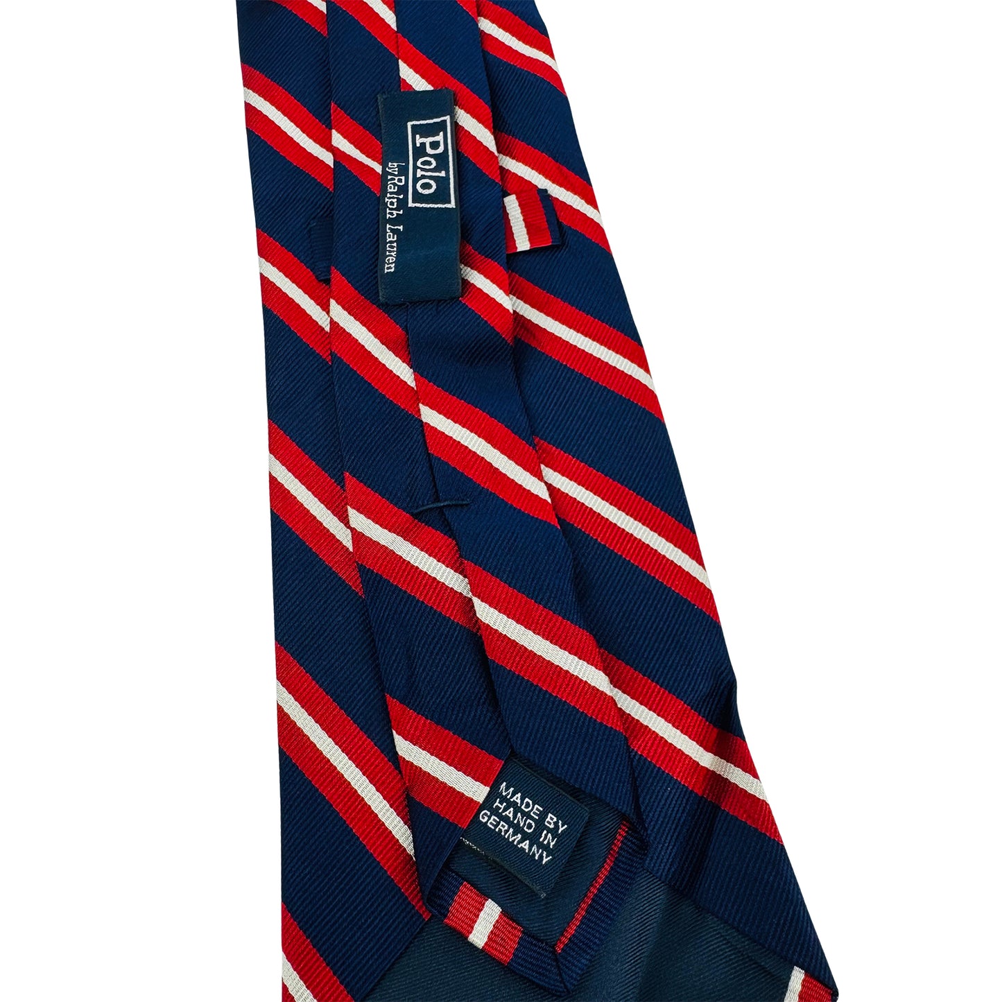 Ralph Lauran Polo Navy Blue 'Diagonal Stripes' Tie (Size Regular)