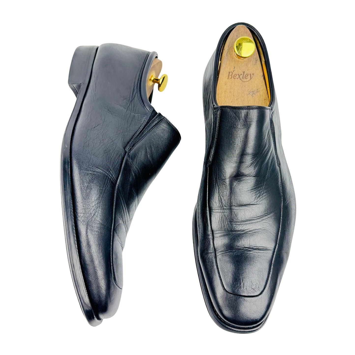 Magnanni Dominguez Black Leather Loafers (Size 45) - 12655