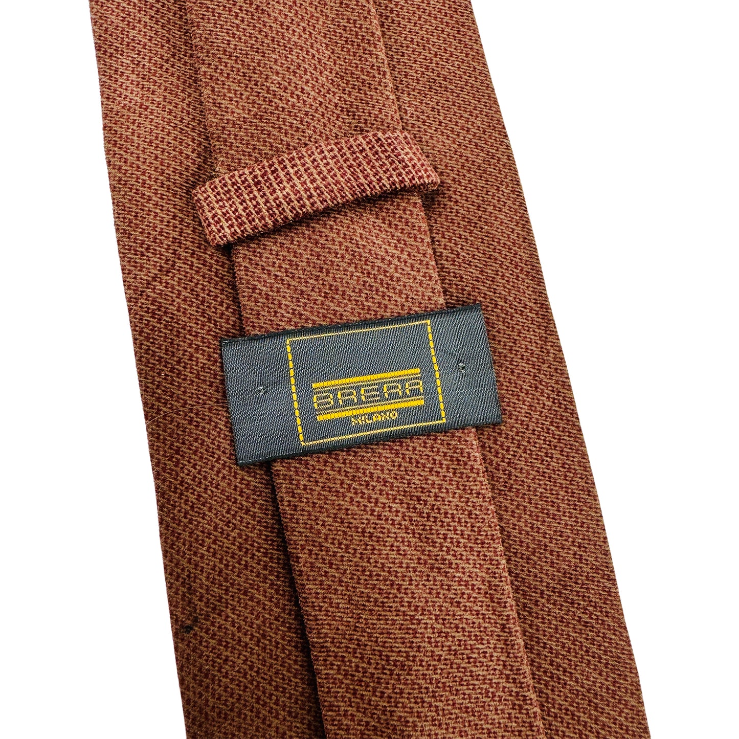 Brera Milano Rust Brown 'Textured Pattern' Tie (Size Regular)