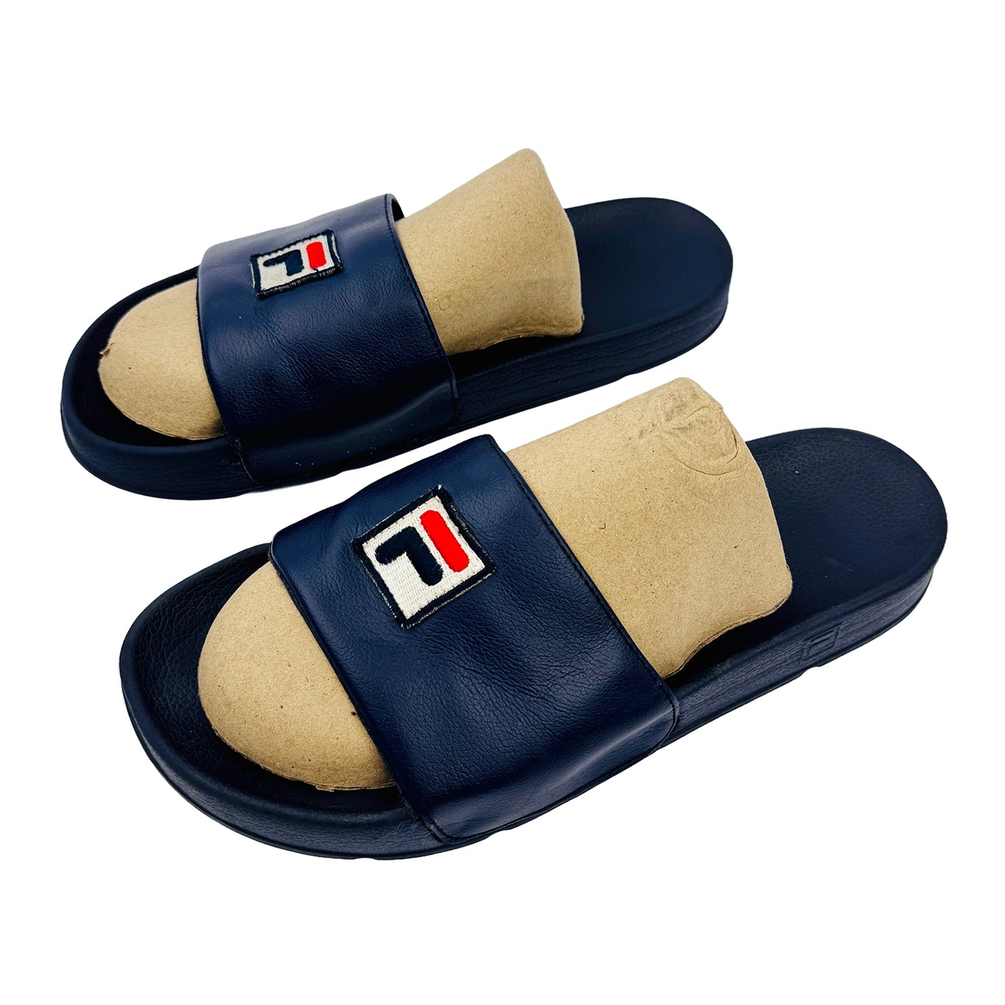 Left Side image of Fila Drifter Blue Slides (Size 43)