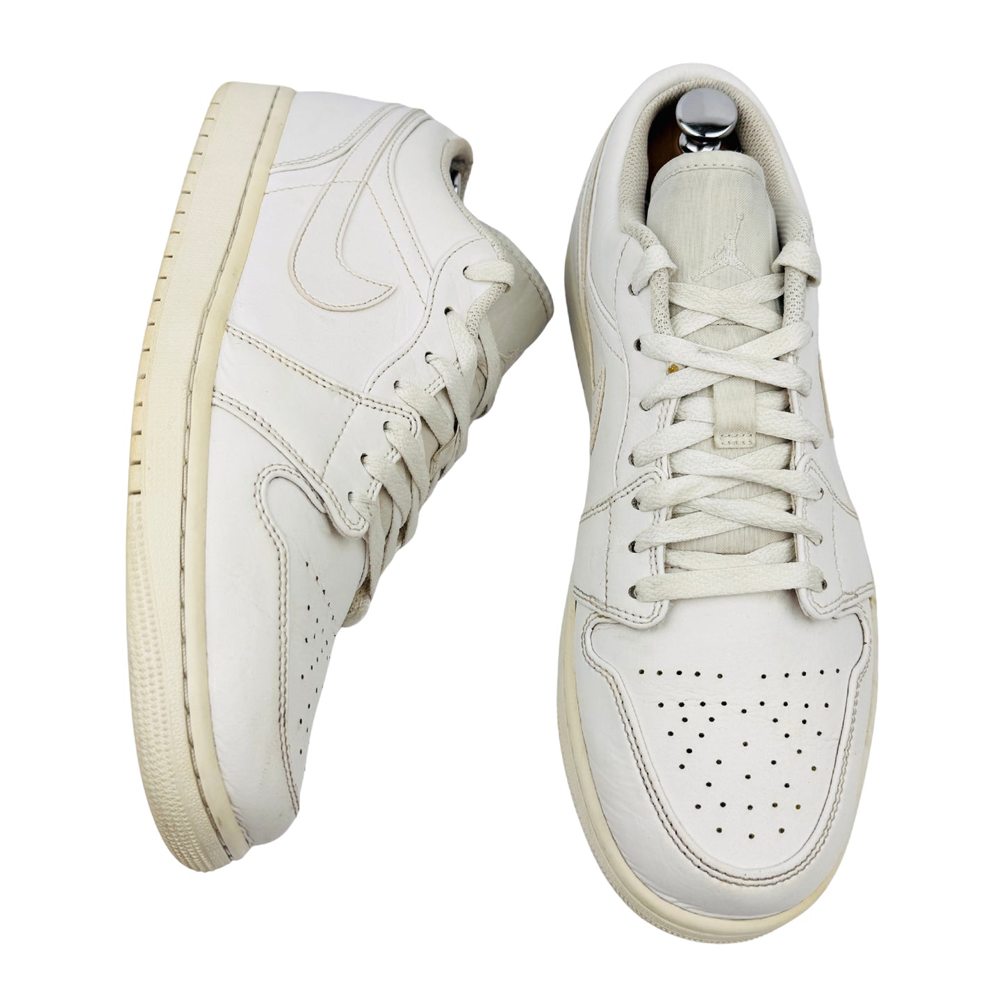 Nike Air Jordan 1 Low 'Triple White' Sneakers (Size 45.5) - 553558-136