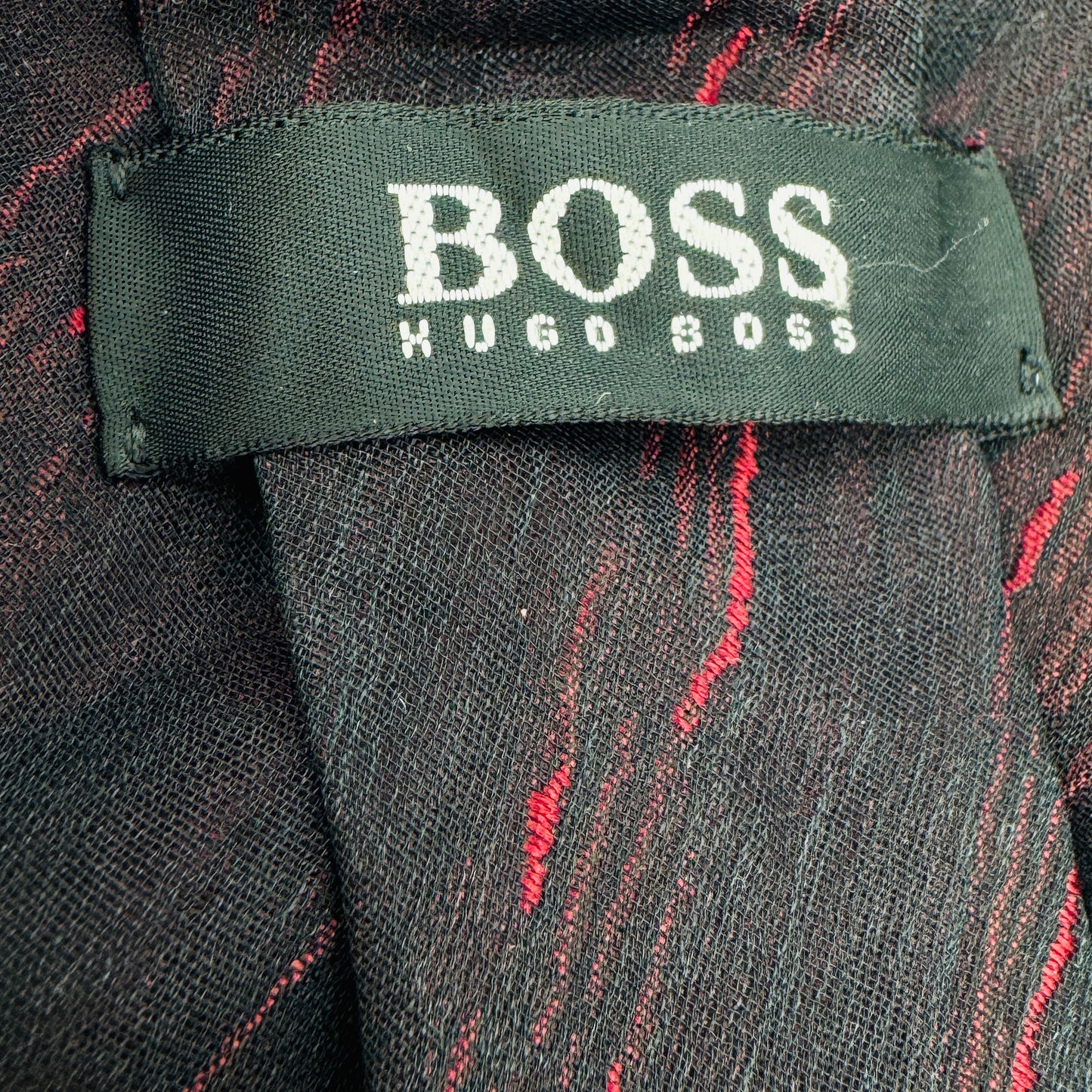 Hugo Boss Dark Navy 'Abstract Streak Pattern' Tie (Size Regular)