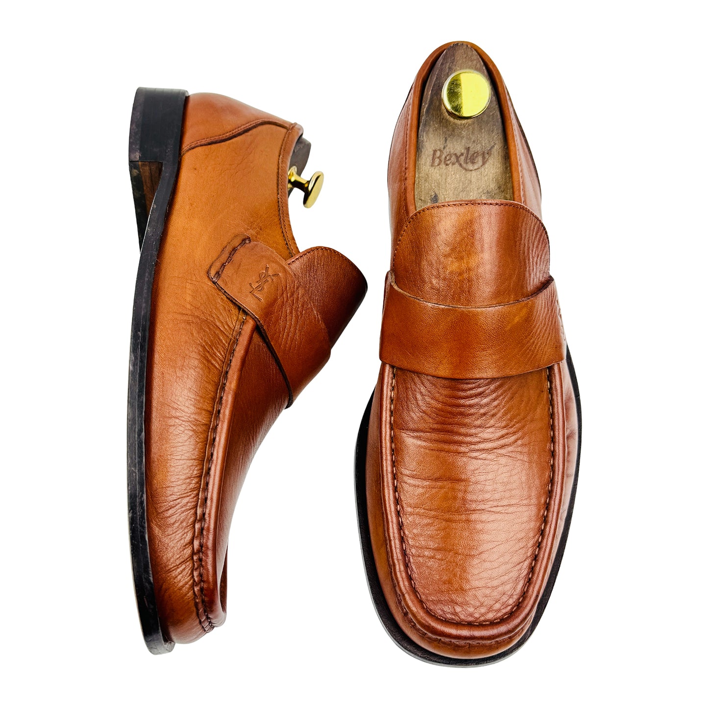 Yves Saint Laurent Men's Cognac Brown Loafers (Size 43)
