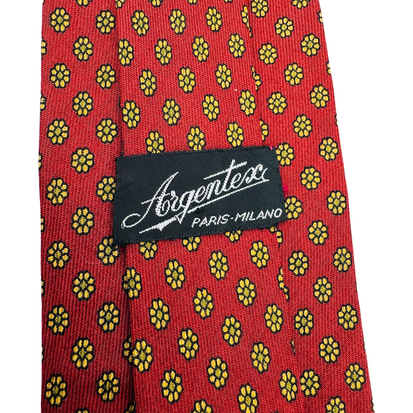 Argentex Red 'Floral Medallion Pattern' Tie (Size Regular)