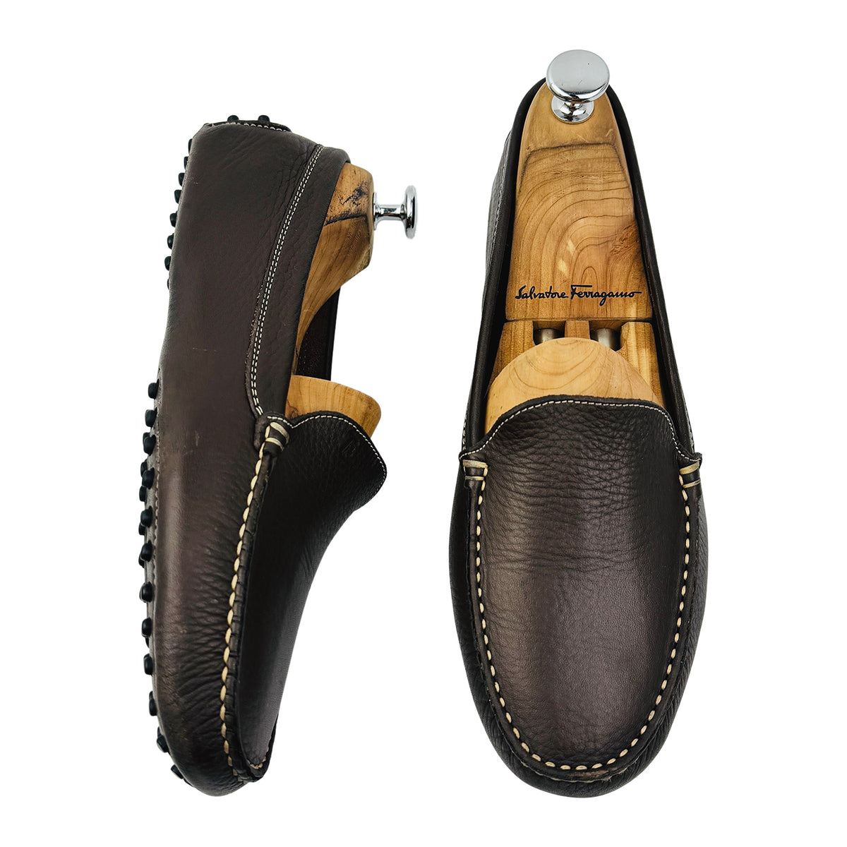 Tods Dark Brown Leather Italian Loafers (Size 40/40.5)