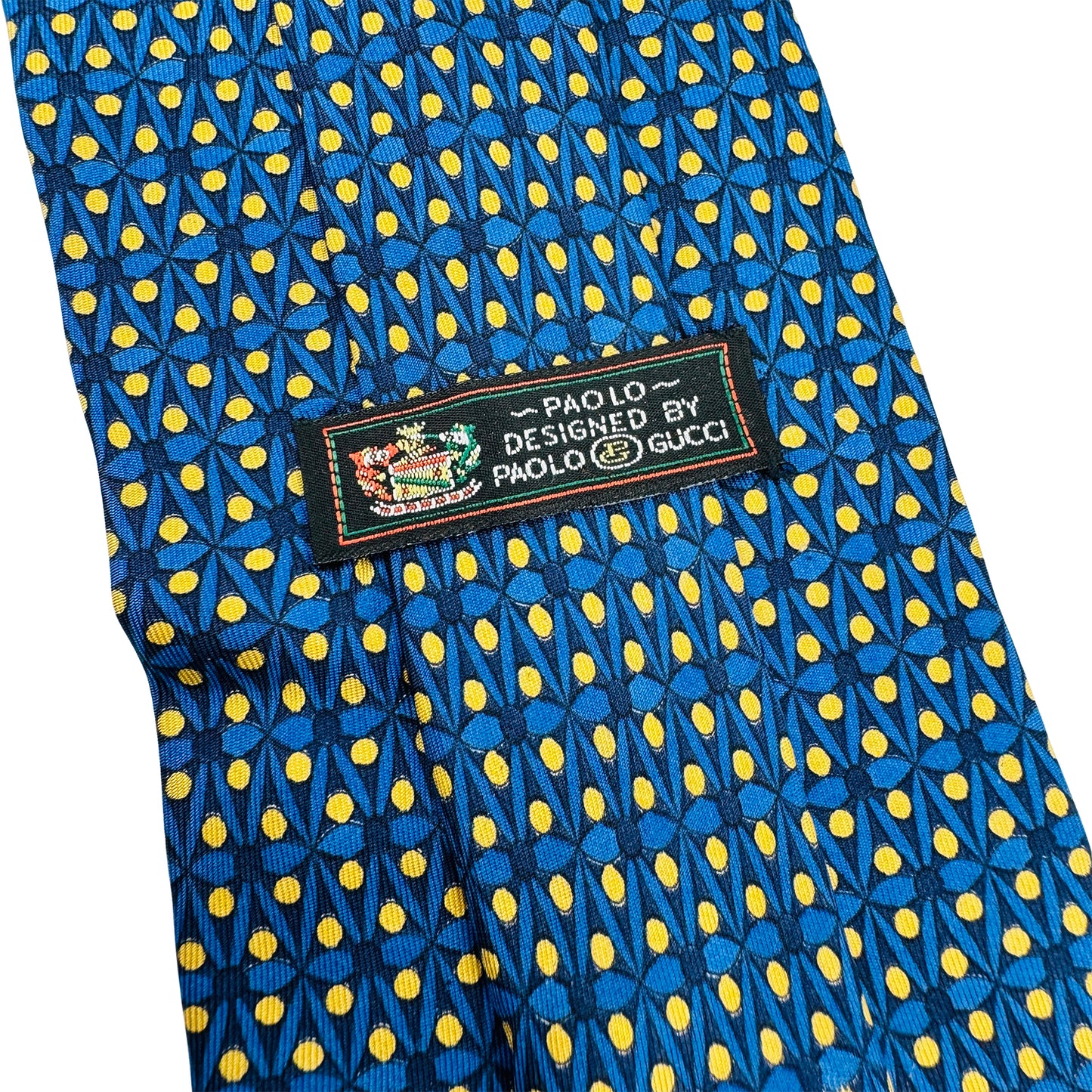 Paolo Gucci Blue 'Geometric Dot Pattern' Tie (Size Regular)