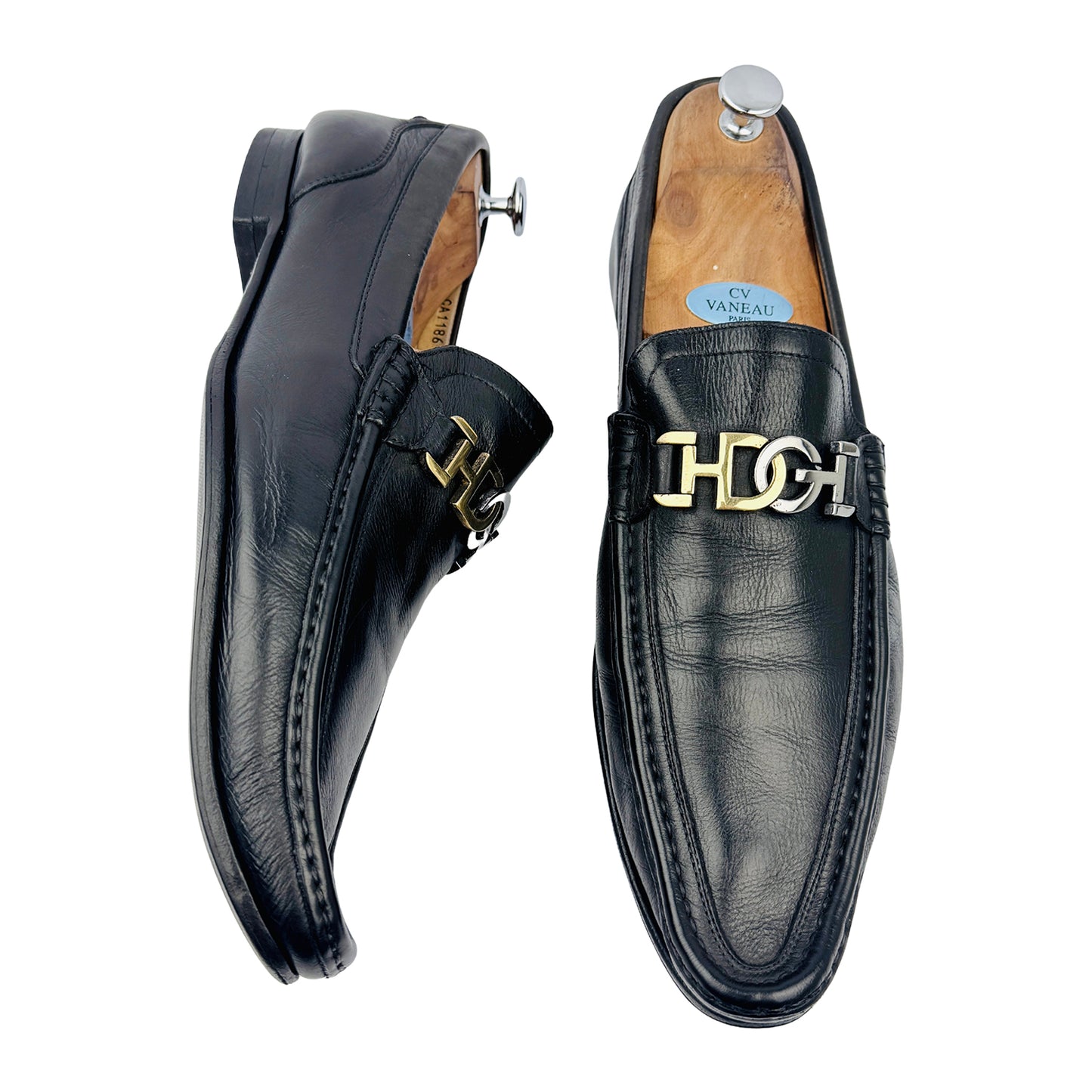 Dolce & Gabbana Men's Long Nose Bit Black Loafers (Size 46)
