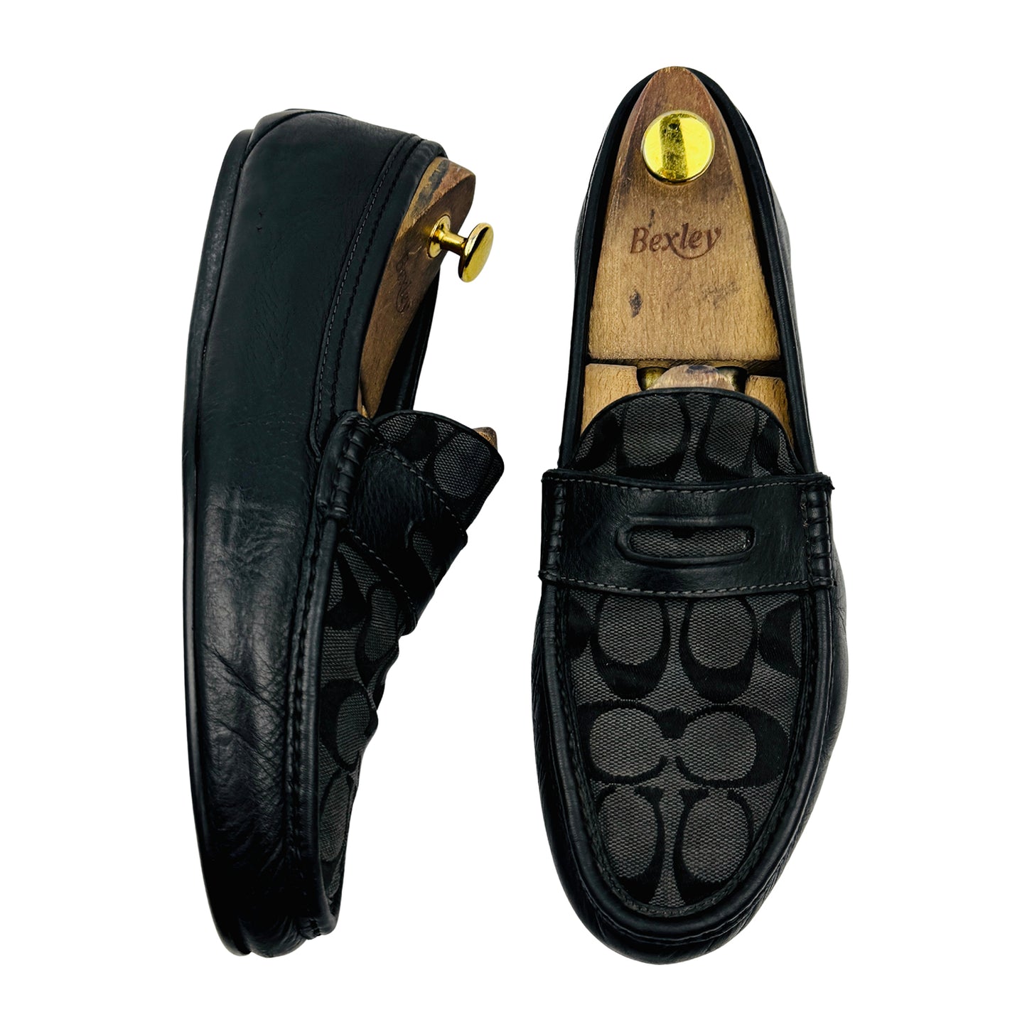 Coach Monogram-Embroidered Loafers (Size 41/41.5)