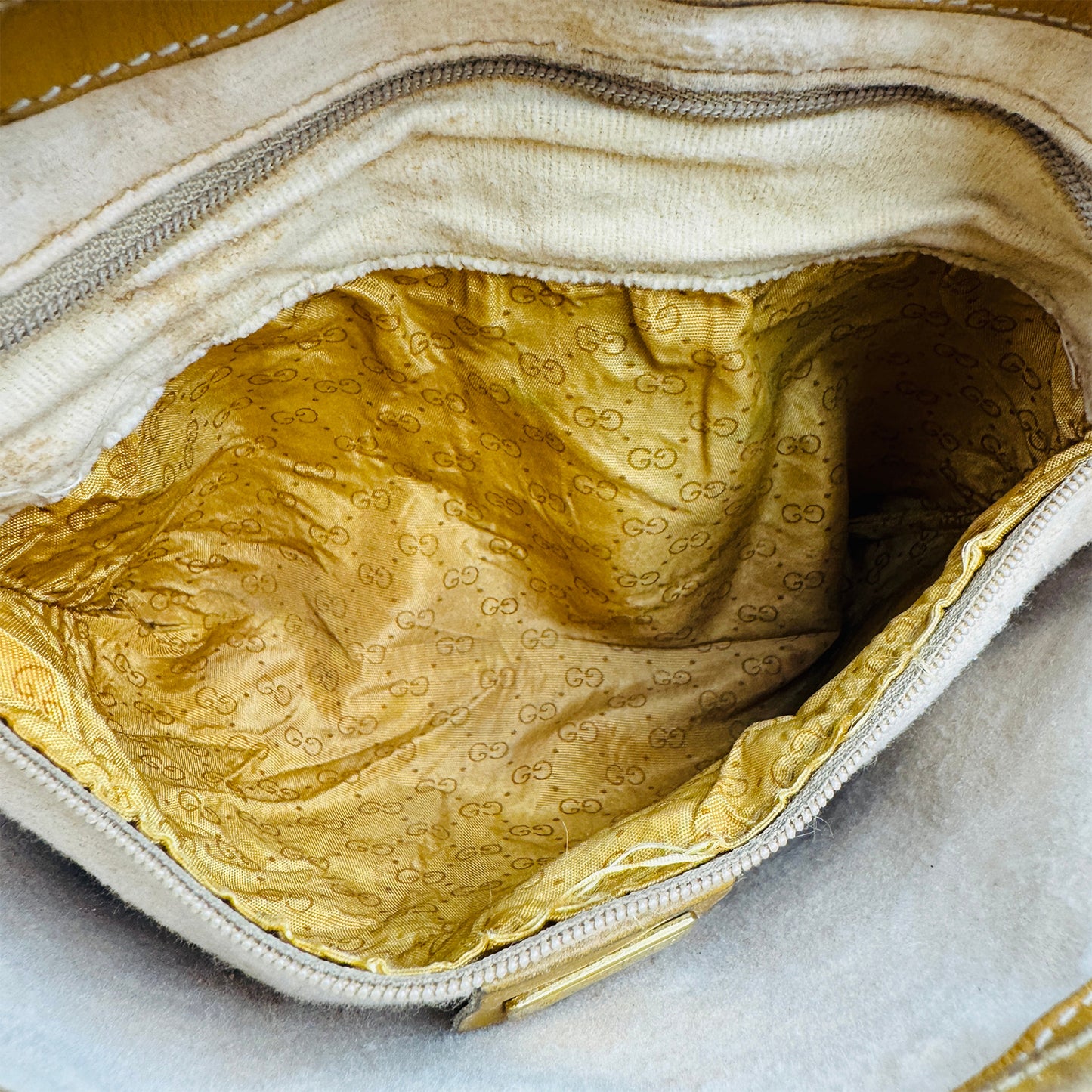 Gucci Beige Coated Canvas Bucket Bag