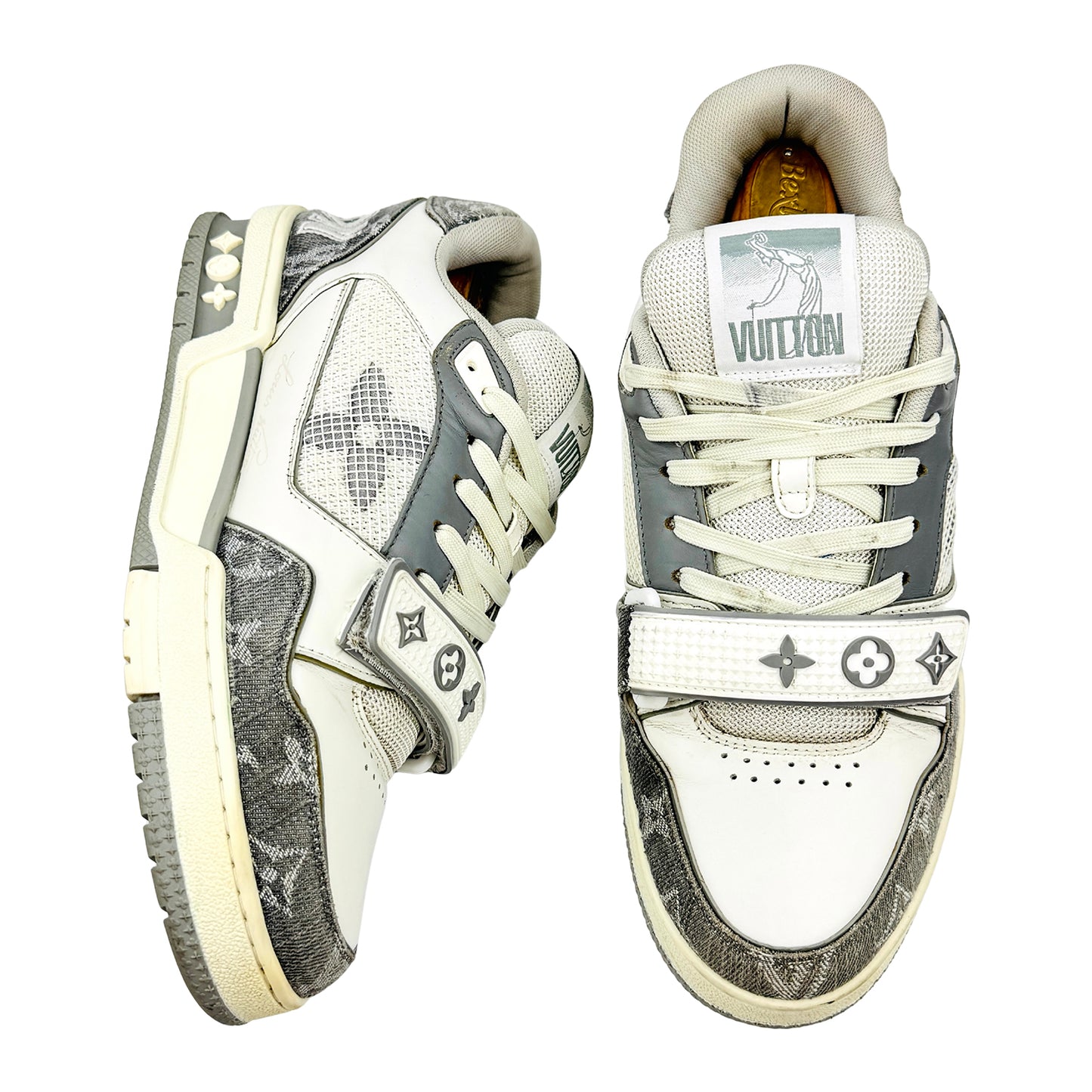 Louis Vuitton Trainer 'Grey White' Sneakers (Size 41) - 1ADF0X