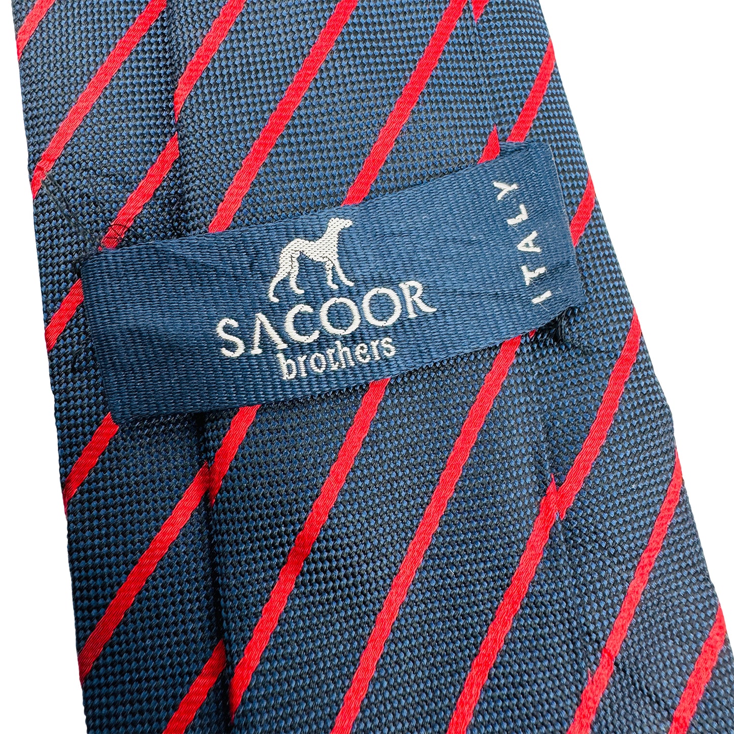Sacoor Brothers Dark Navy 'Diagonal Stripes' Tie (Size Regular)