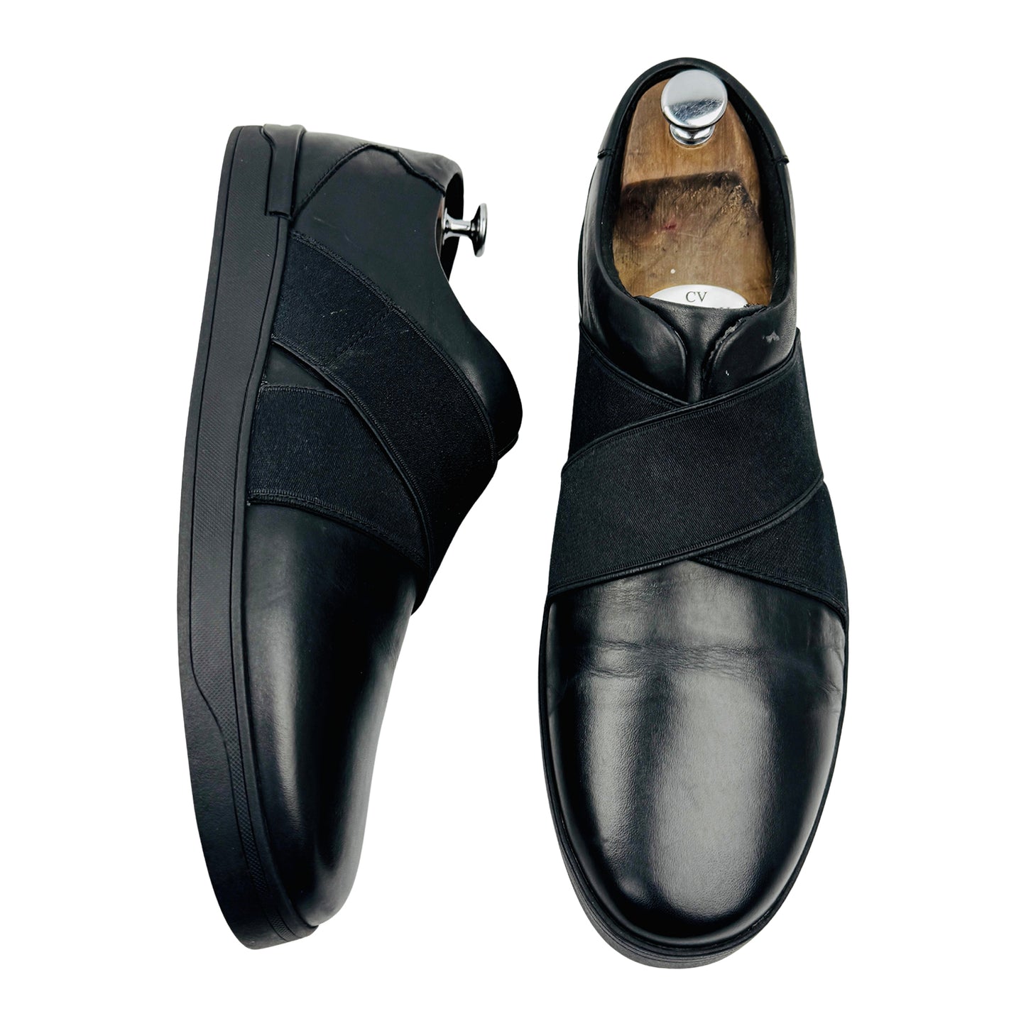 Clarks Stanway Easy Black Shoes (Size 45)