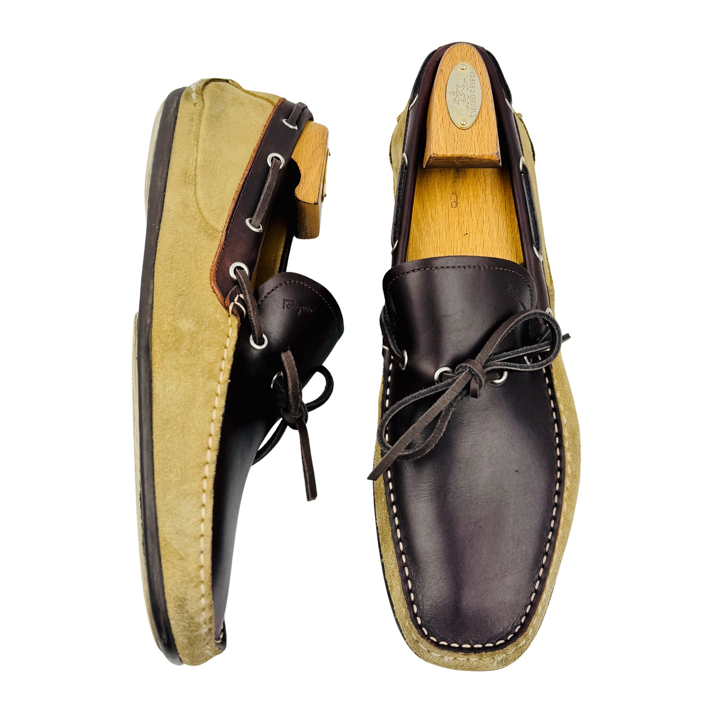 Salvatore Ferragamo 'Dark Brown Camel' Loafers (Size 42.5)