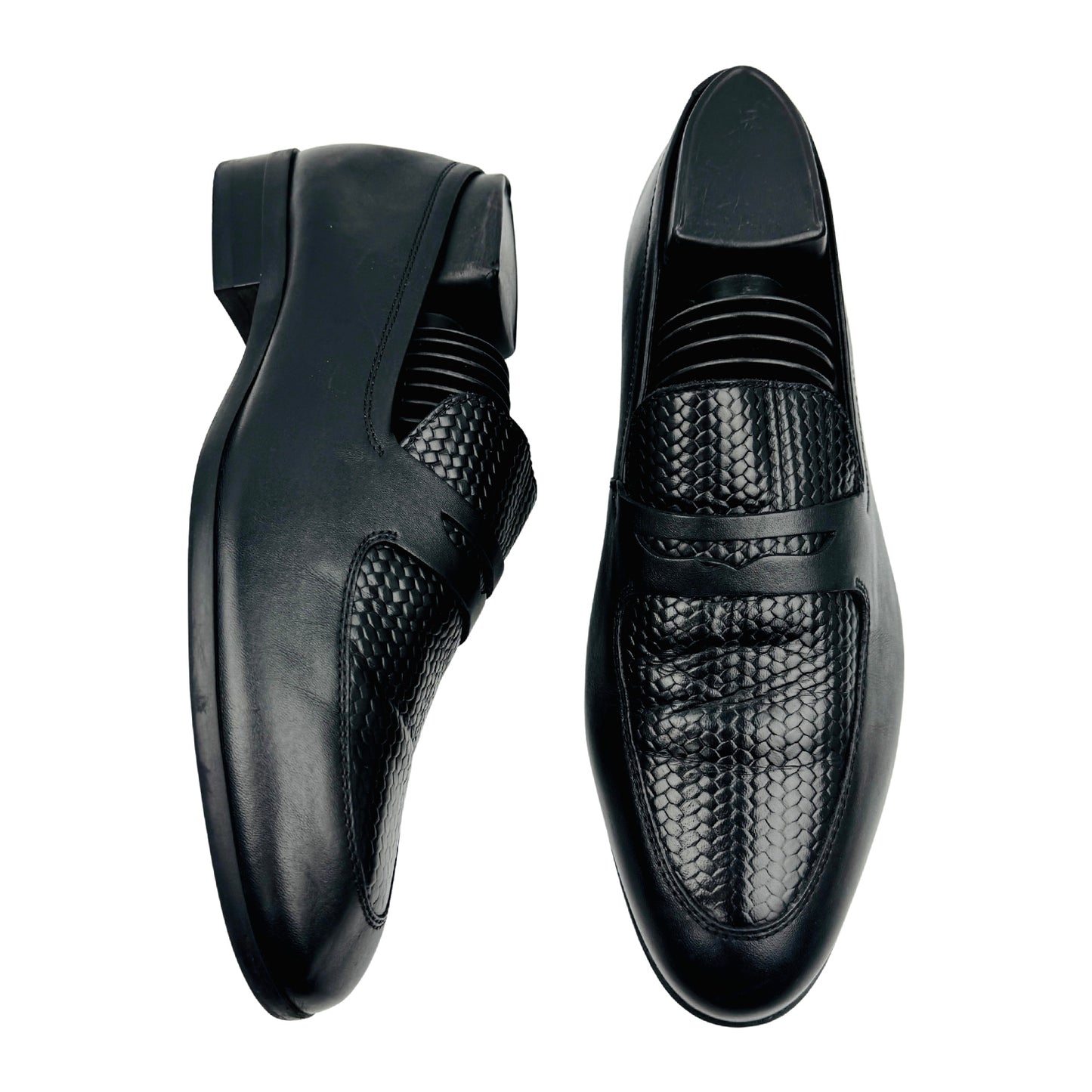 Rosso Brunello Black Leather Loafers (Size 40/40.5)