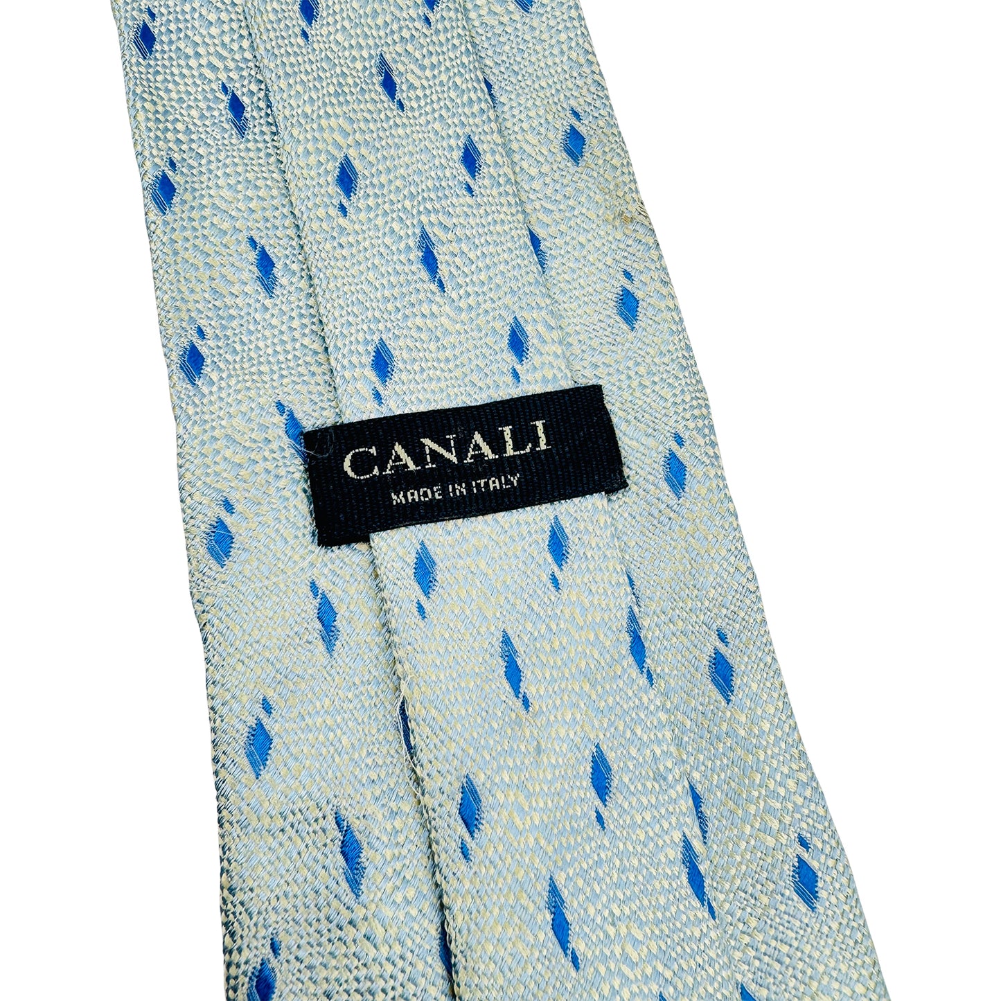Canali Light Blue 'Diamond Pattern' Tie (Size Regular)
