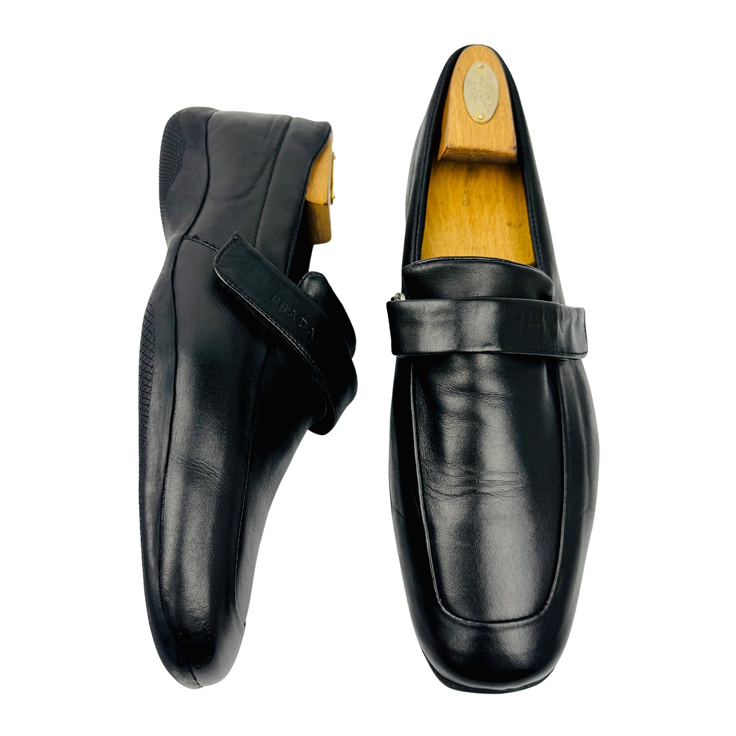 Prada Men's Black Italian Loafers (Size 43.5)