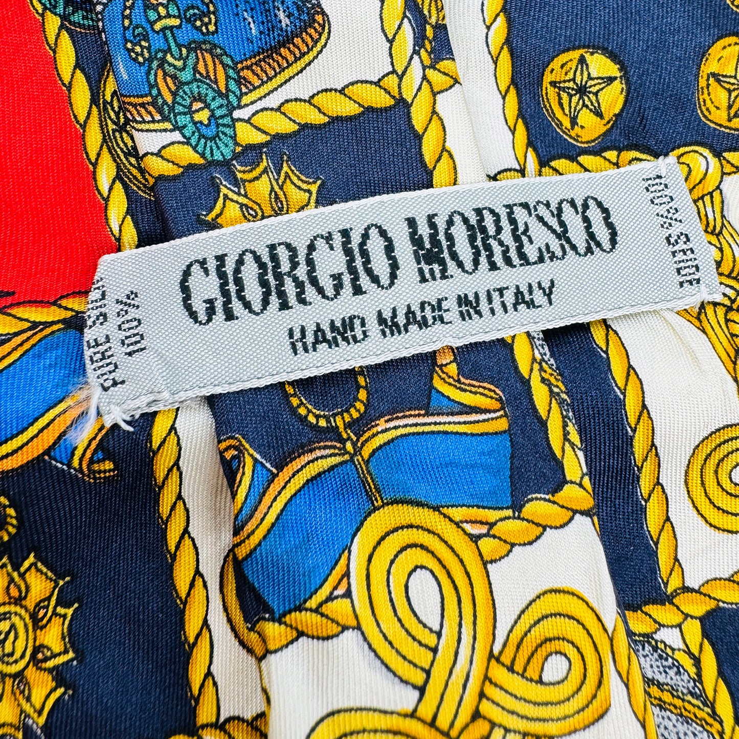 Giorgio Moresco Navy 'Marine Print' Tie (Size Regular)