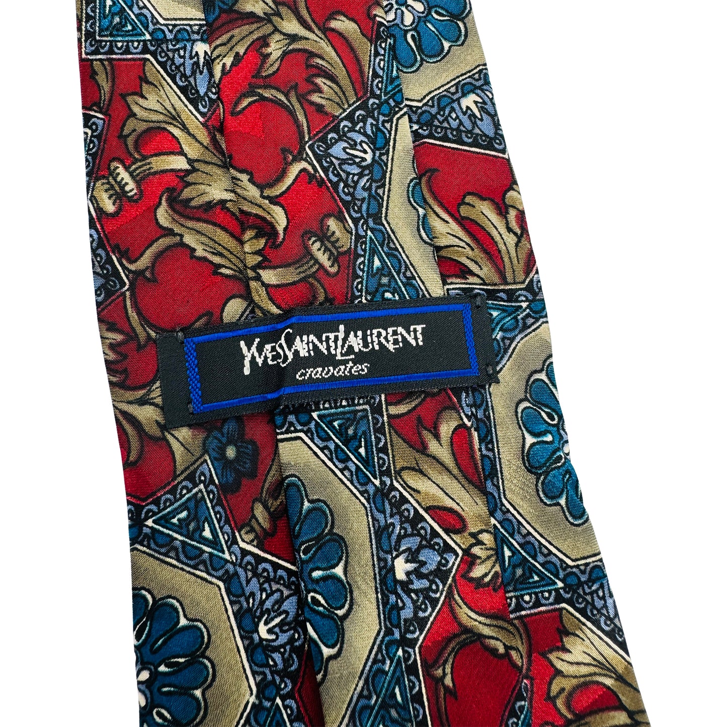 Yves Saint Laurent Multicolor 'Geometric Pattern' Tie (Size Regular)