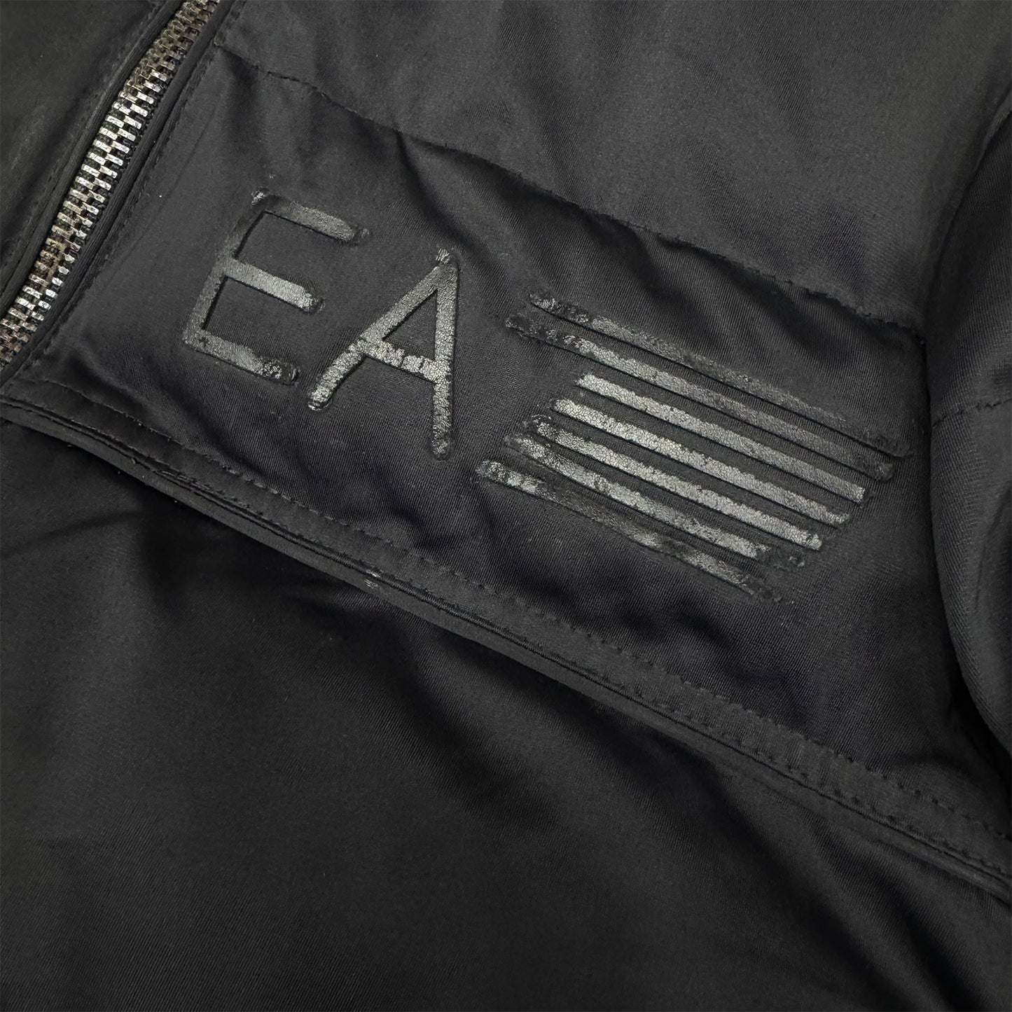 Emporio Armani EA7 Jet Black Puffer Jacket (Size Large/XL)