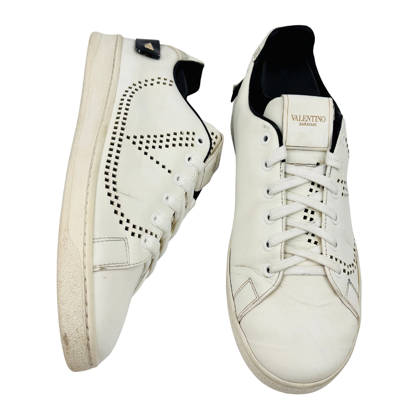 Valentino Garavani Backnet VLogo Perforated Sneakers (Size 40.5/41)