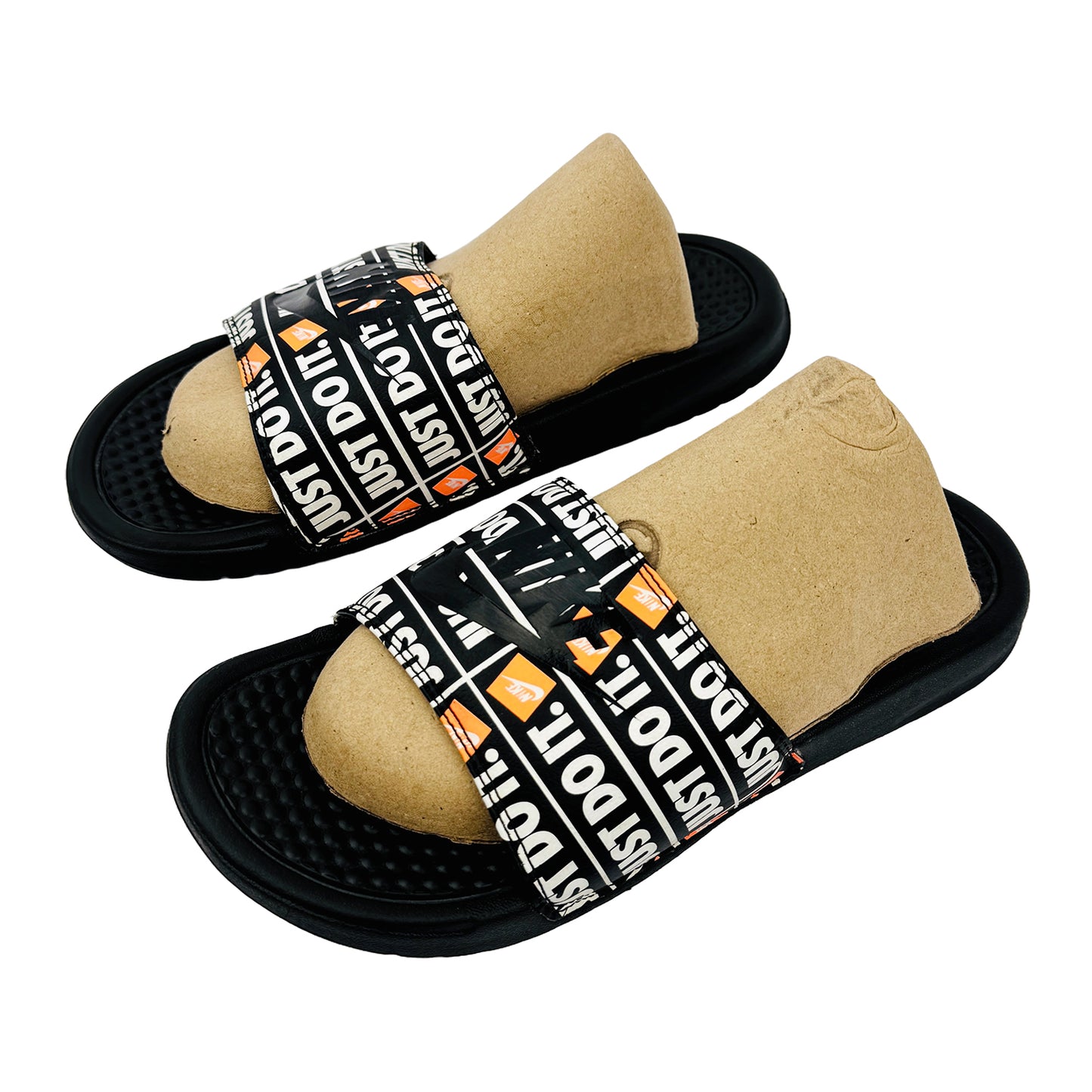 Left Side image of Nike Men’s Benassi JDI Print Slides (Size 40/41) - 631261-016