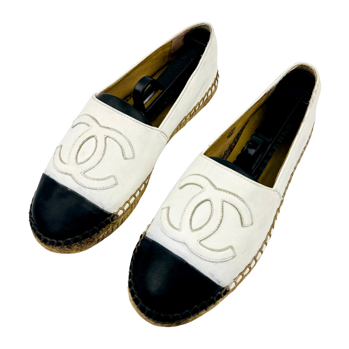 Chanel Lambskin Leather CC Espadrilles (Size 38)