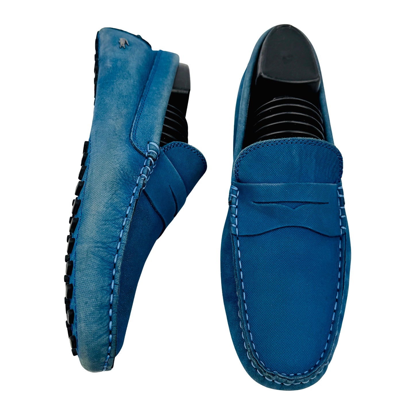 Lacoste Men's Blue Dotted Loafers (Size 41/41.5)