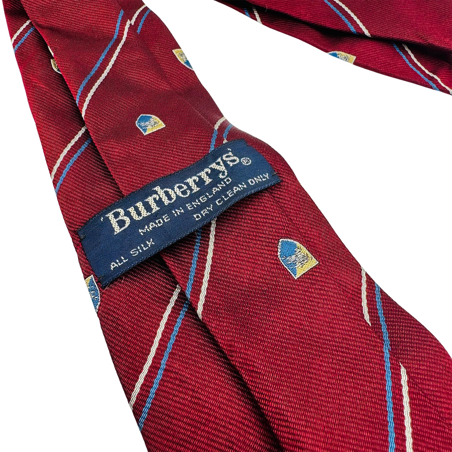 Burberry Burgundy Red Silk Tie (Size Slim Fit)