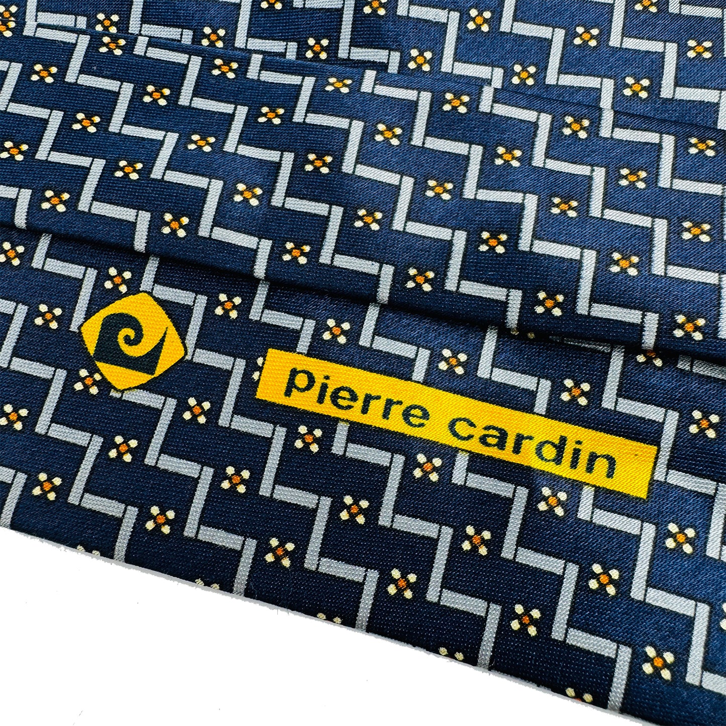 Pierre Cardin Dark Navy 'Geometric Pattern' Tie (Size Regular)